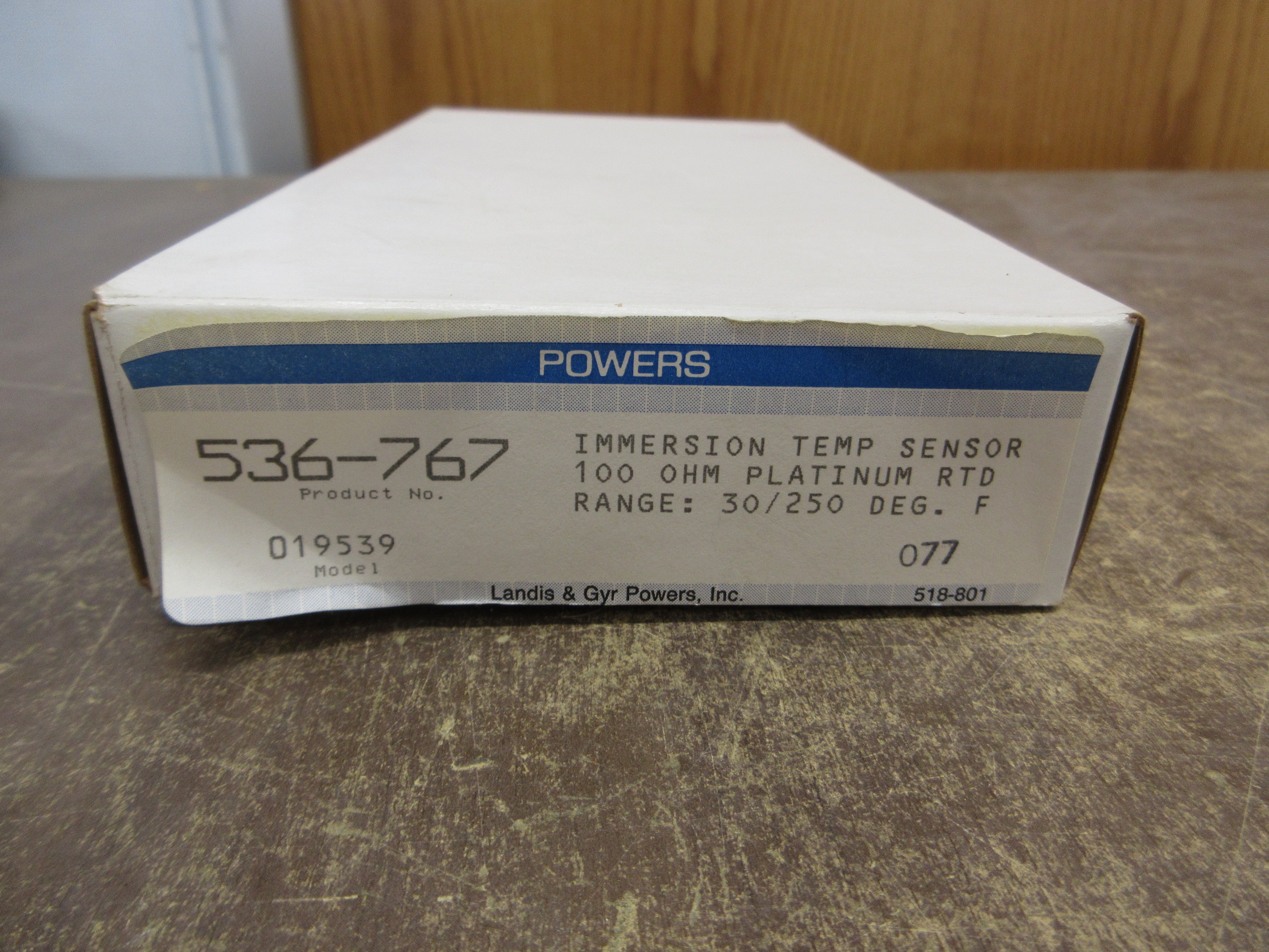 Landis & Gyr Powers Model 019539 Immersion Temperature Sensor 536-767 100 OHM