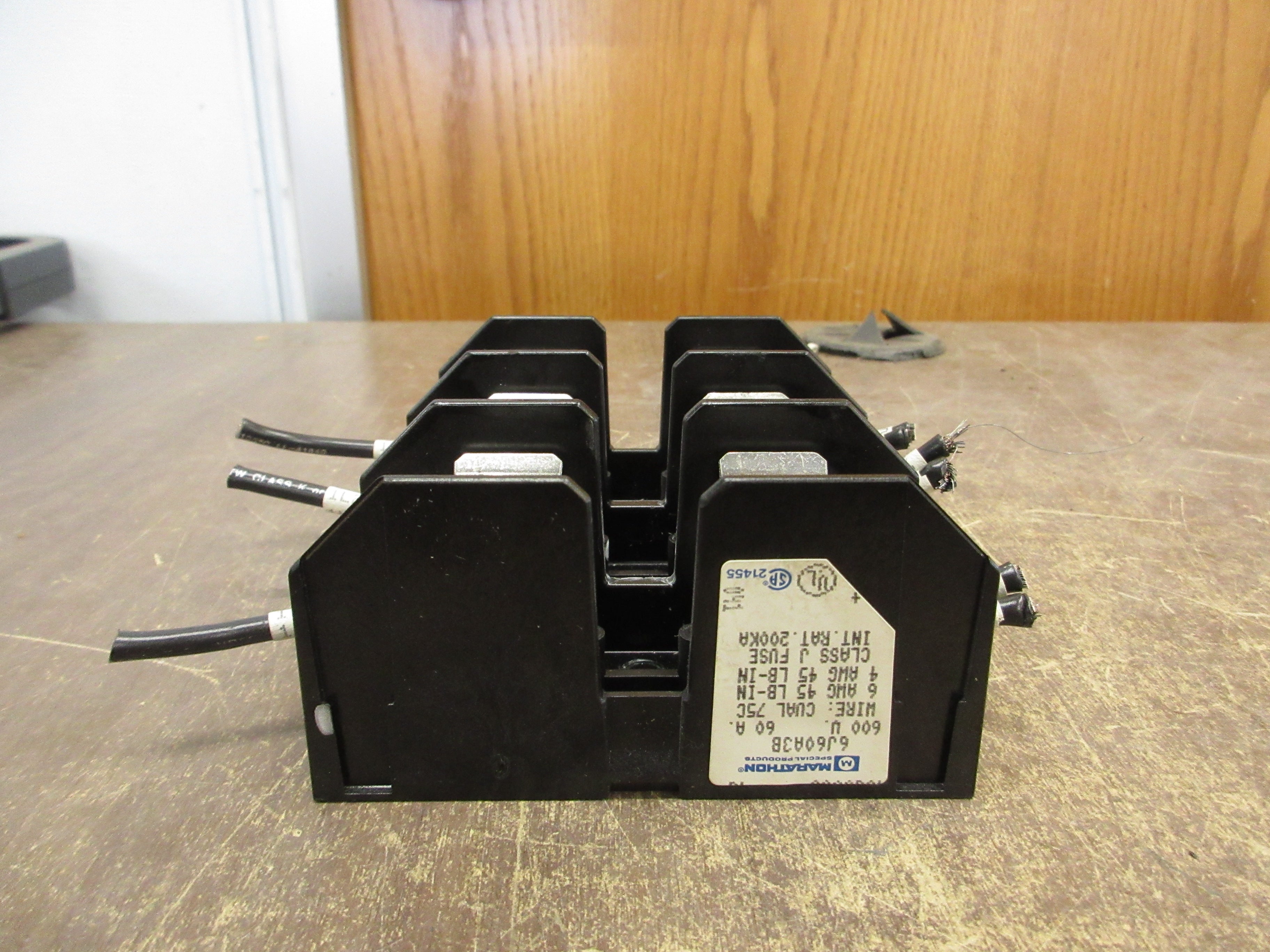 Marathon Fuseblock 6J60A3B 600V 60A 3P Used
