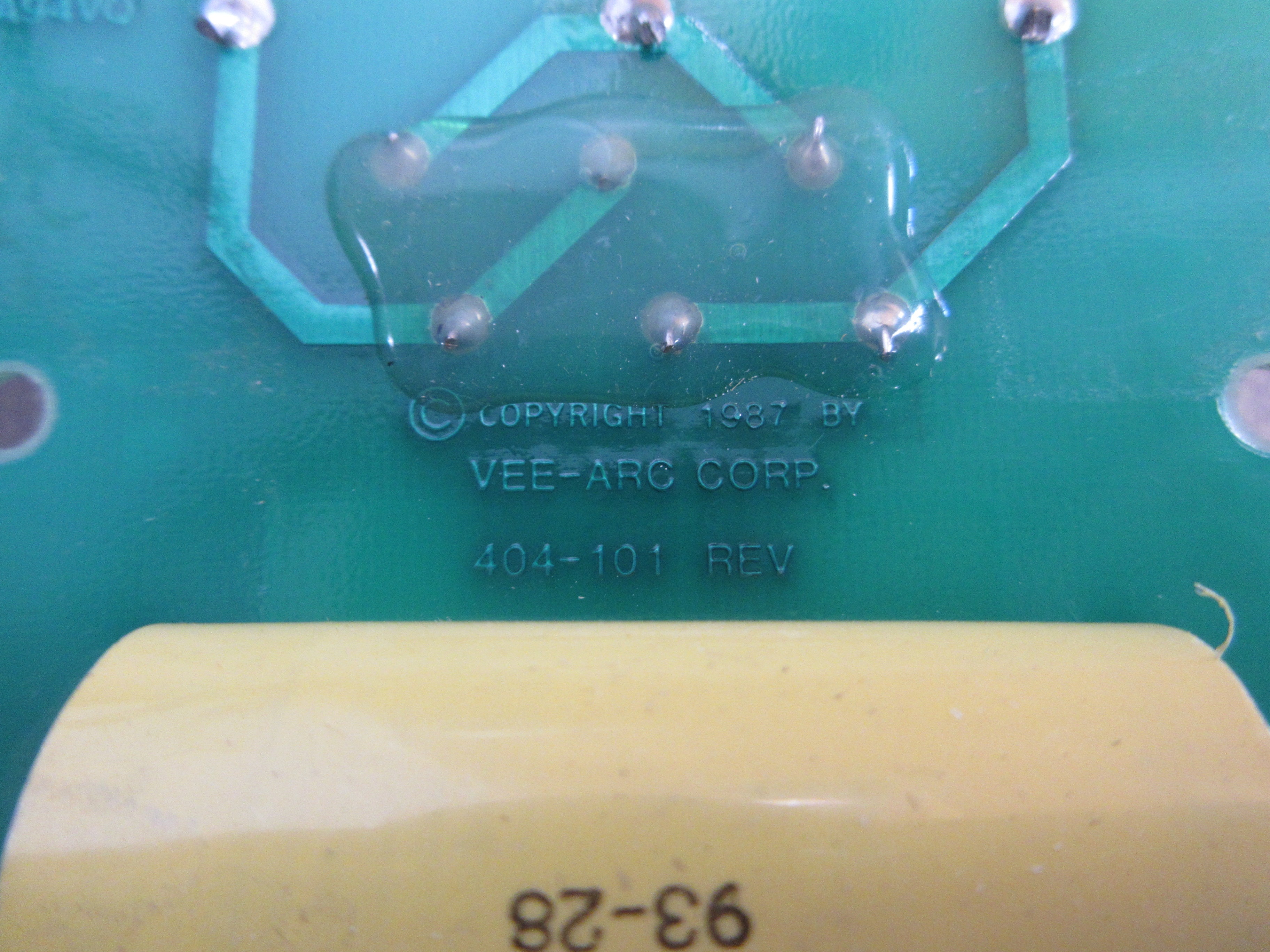 Vee-Arc Capacitor Board 404-101 Used