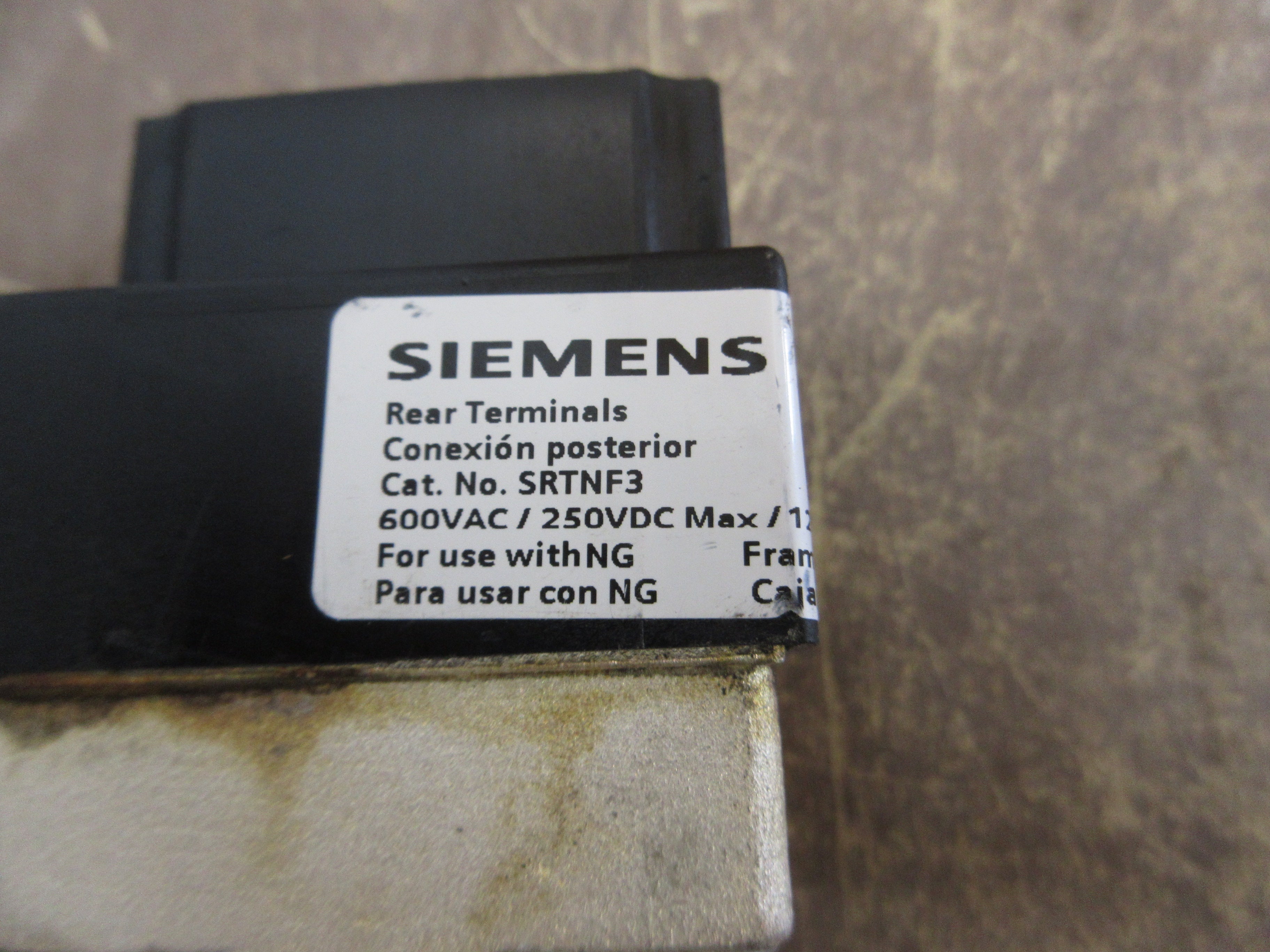 Siemens Rear Terminal SRTNF3 1200A 600V NG Frame Used