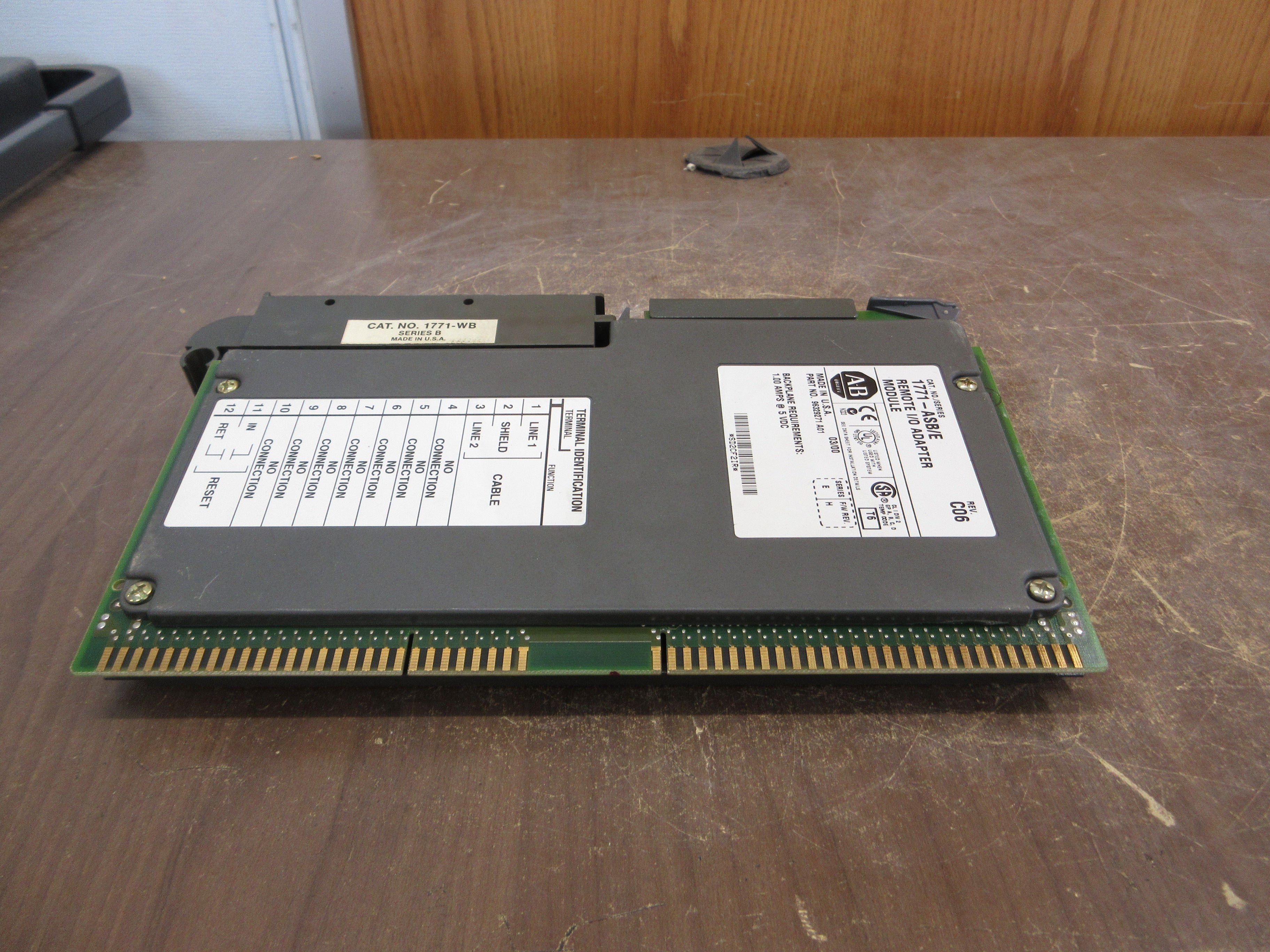 Allen-Bradley Remote I/O Adapter Module 1771-ASB Ser. E Rev. C06 F/W Rev. H Used