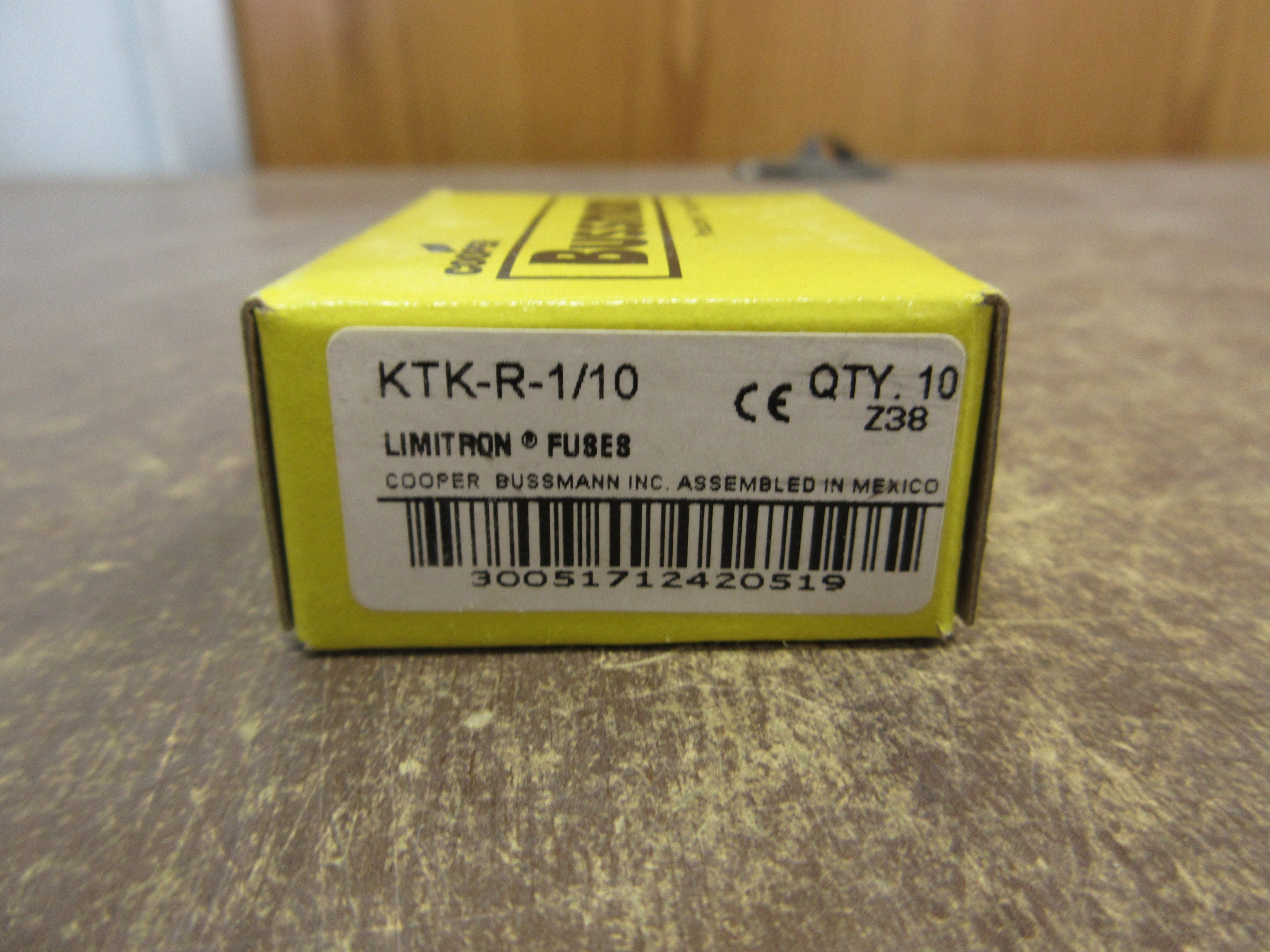 Cooper Bussmann Limitron Fuse KTK-R-1/10 600V 1/10A *Box of 10* New Surplus