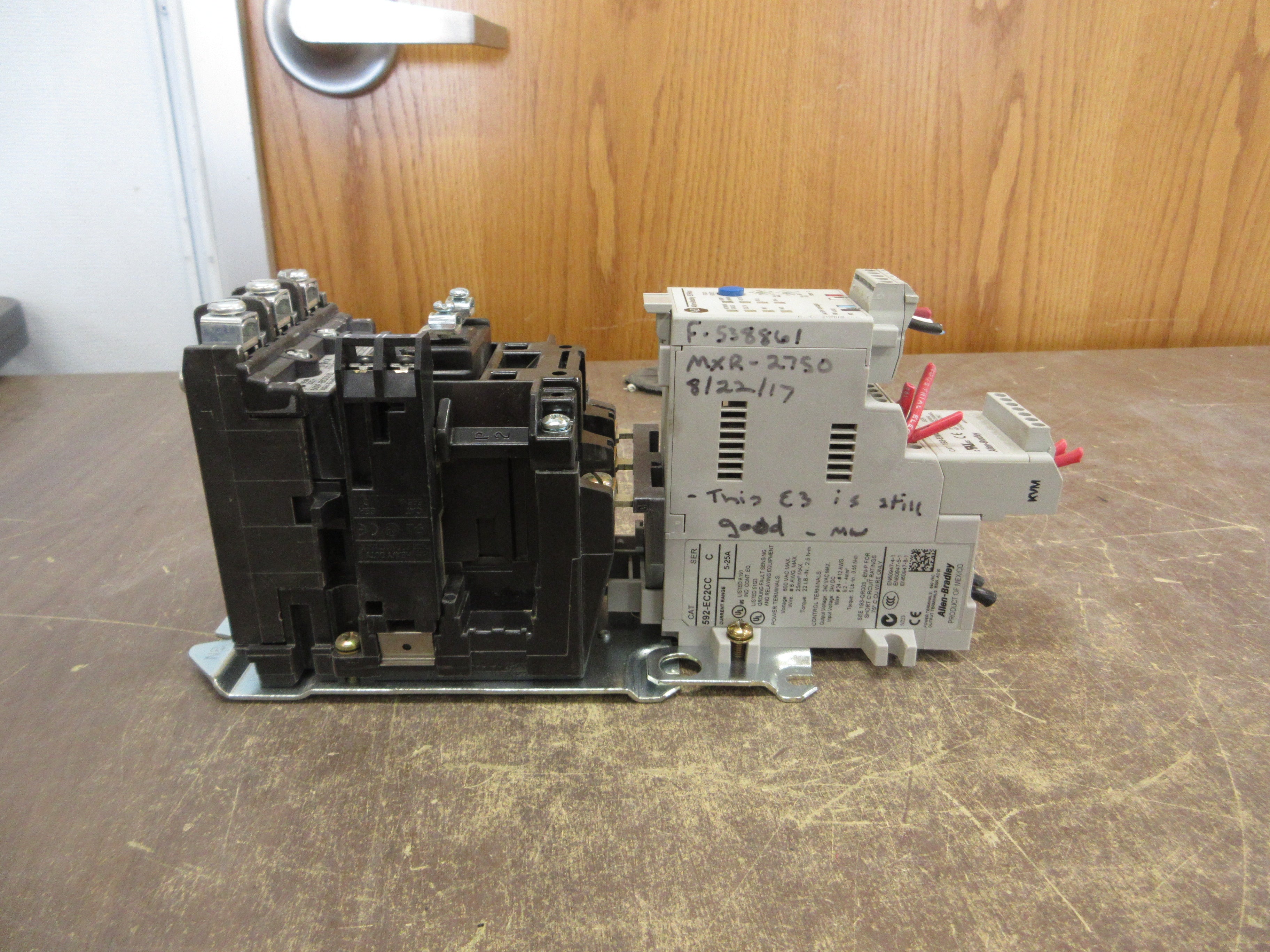 Allen-Bradley Size 1 Starter 500F-BOD930/592-EC2CC 115-120V Coil Used