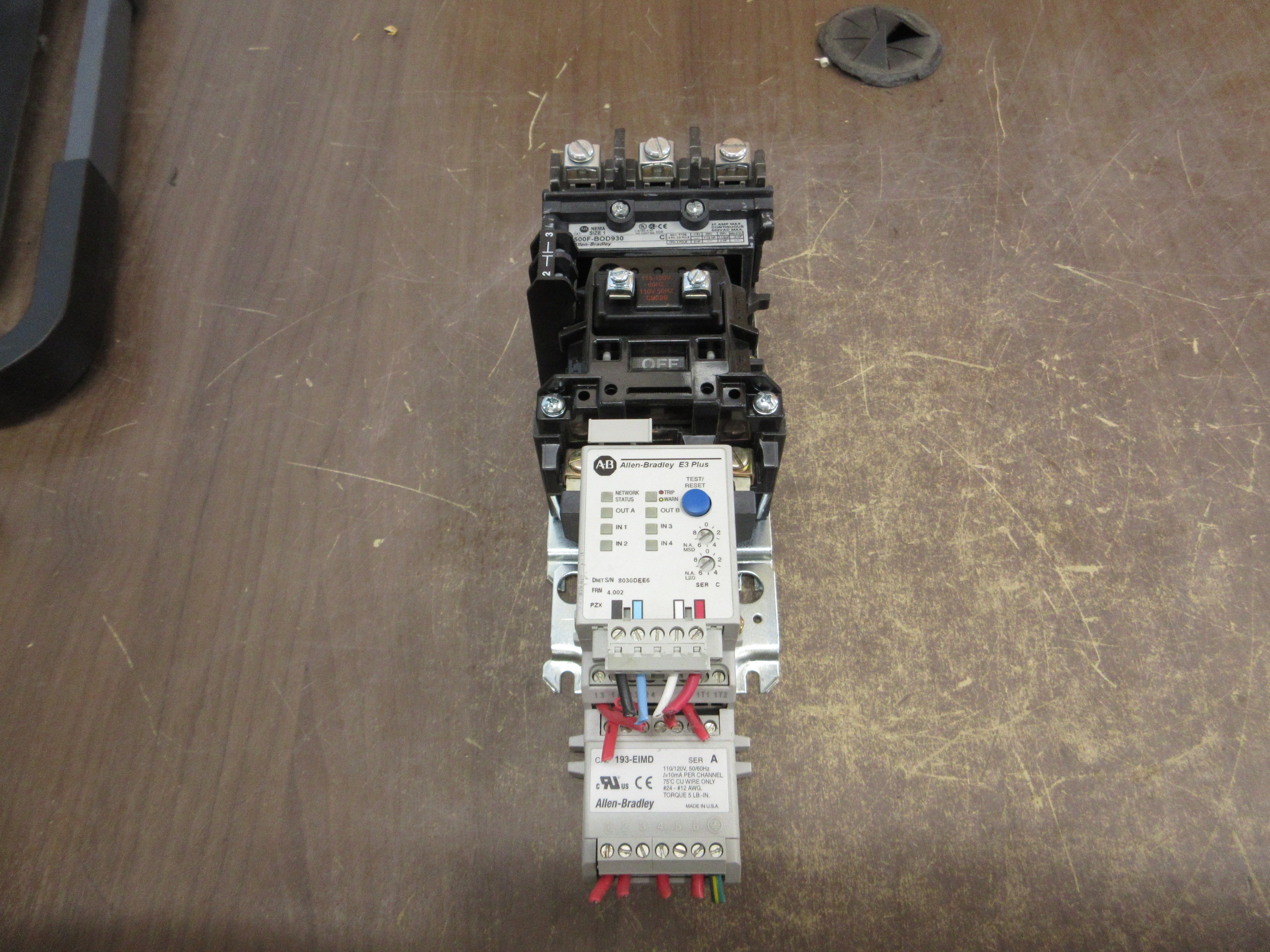 Allen-Bradley Size 1 Starter 500F-BOD930/592-EC2CC 115-120V Coil Used