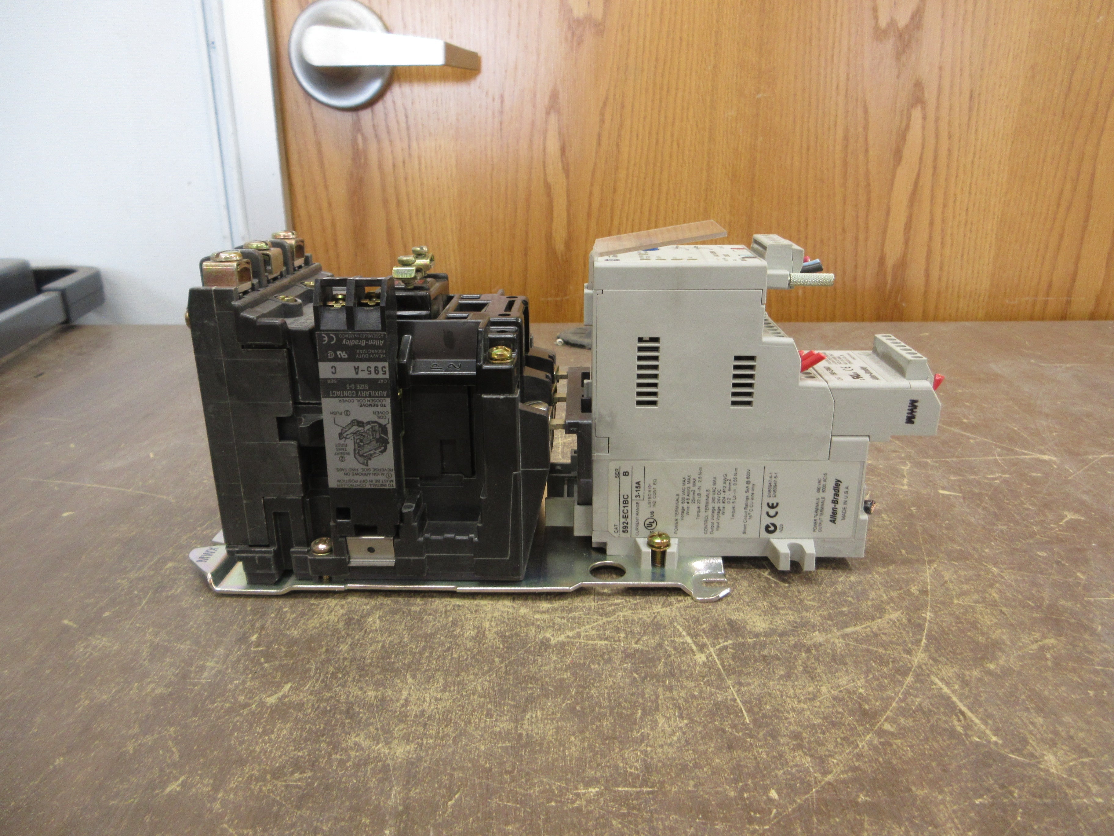Allen-Bradley Size 1 Starter 509-BOD-XXX/592-EC1BC 115-120V Coil Trip: 3-15A