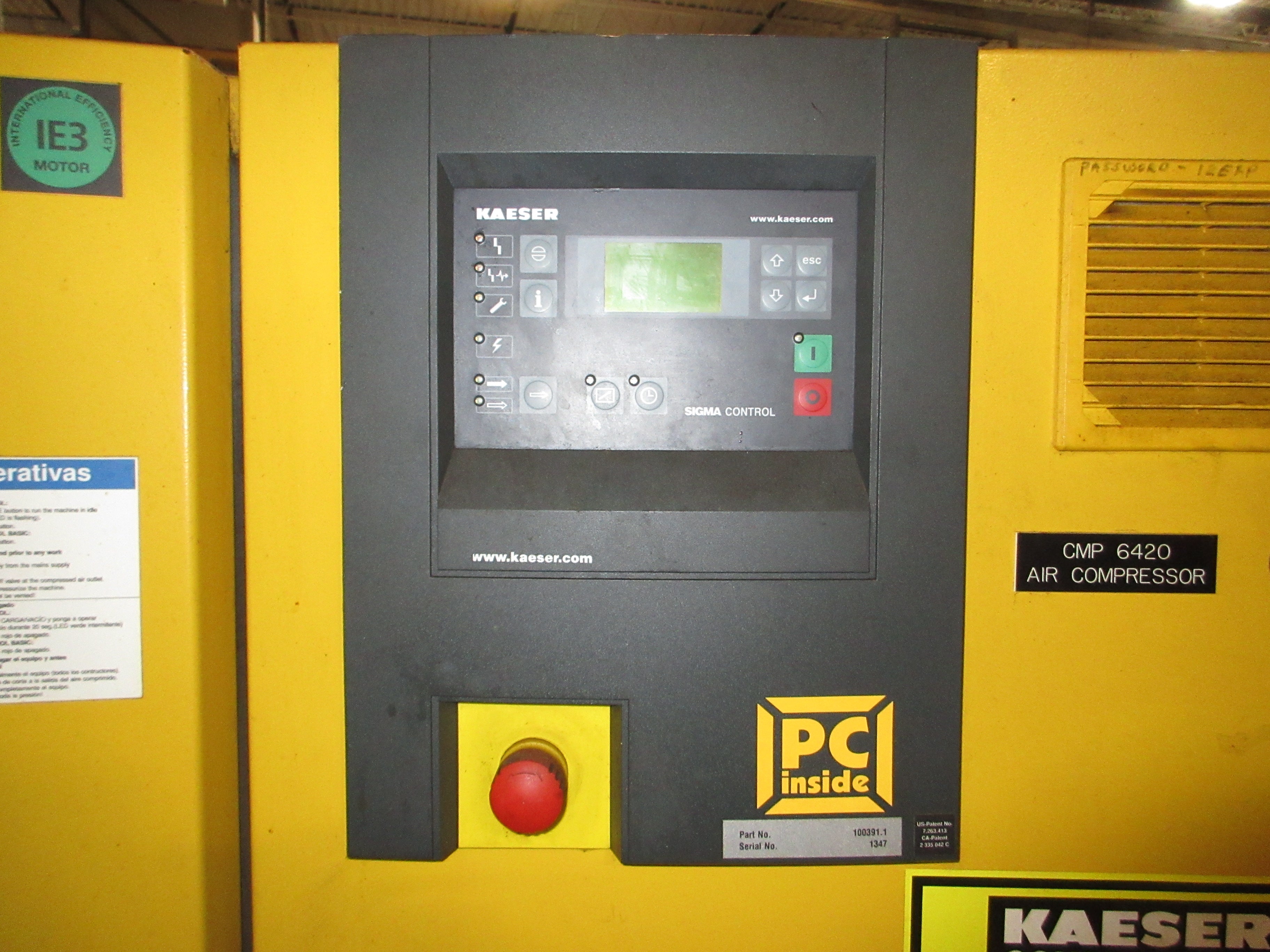 Kaeser Sigma Rotary Screw Air Compressor BSD 60 60HP 288 cfm 460Y/266V 3Ph Used