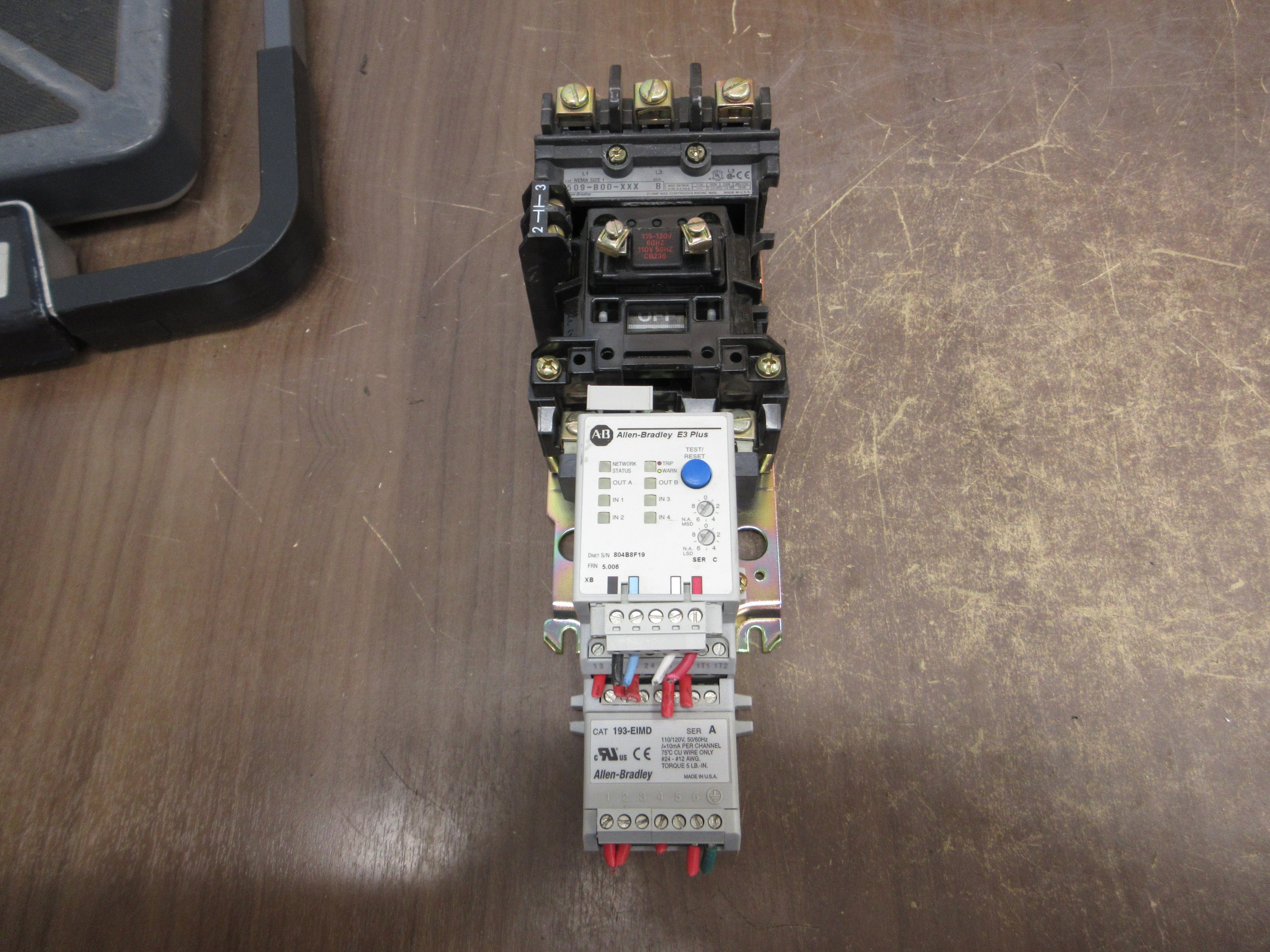 Allen-Bradley Size 1 Starter 509-BOD-XXX / 592-EC2AC 115-120V Coil Trip: 1-5A
