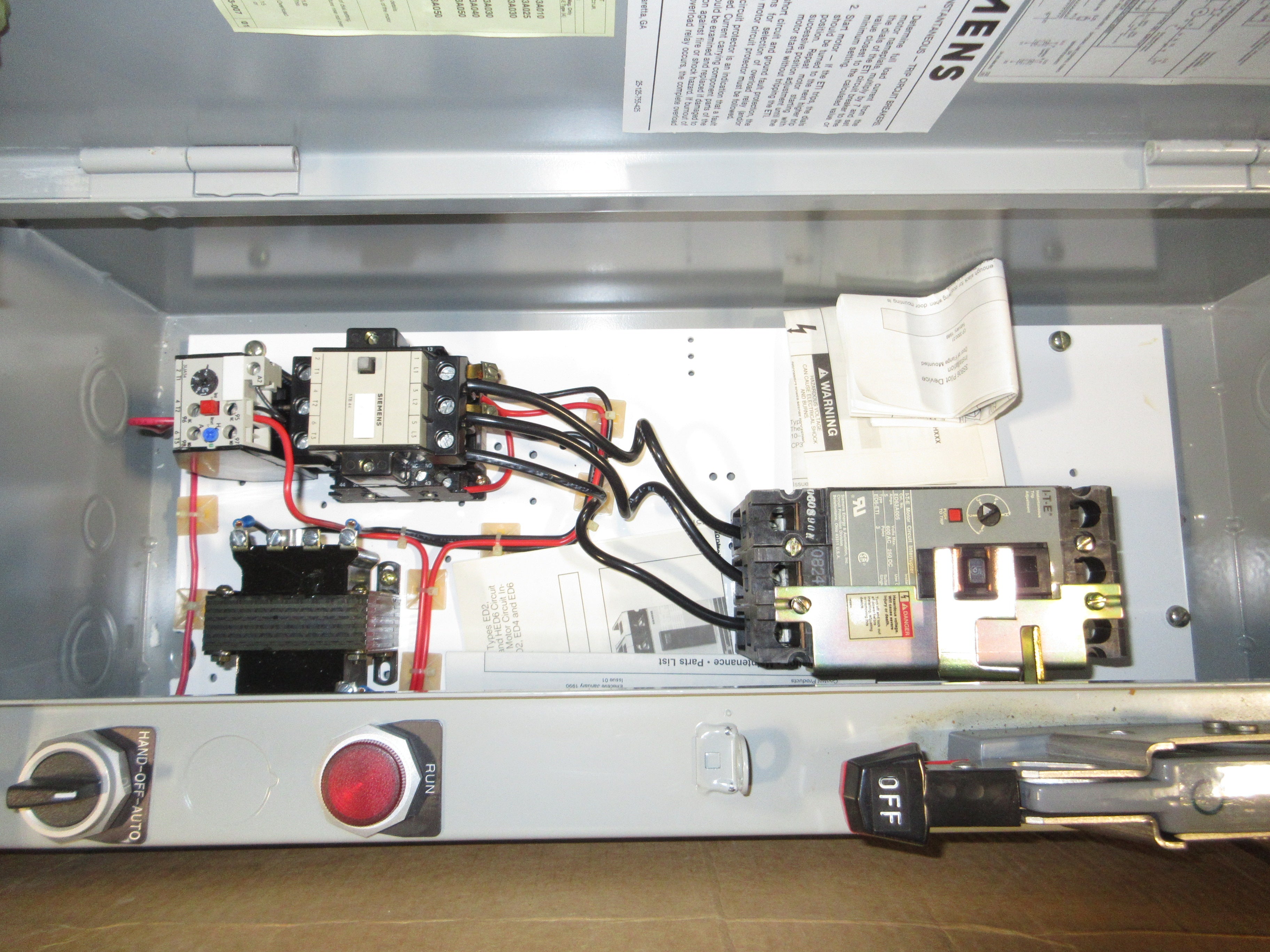 Siemens Size 1 Breaker Combination SCB1B441708541GM2CG Breaker: ED63A005