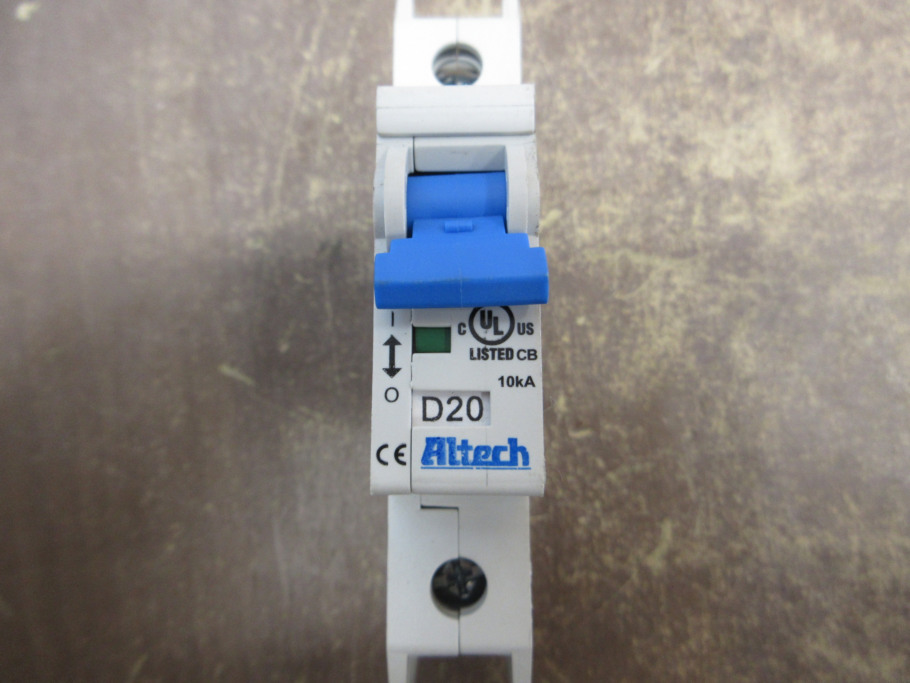 Altech Circuit Breaker D20 277V 20A 1P *Lot of 2* *Chipped Din Rail Mount* Used