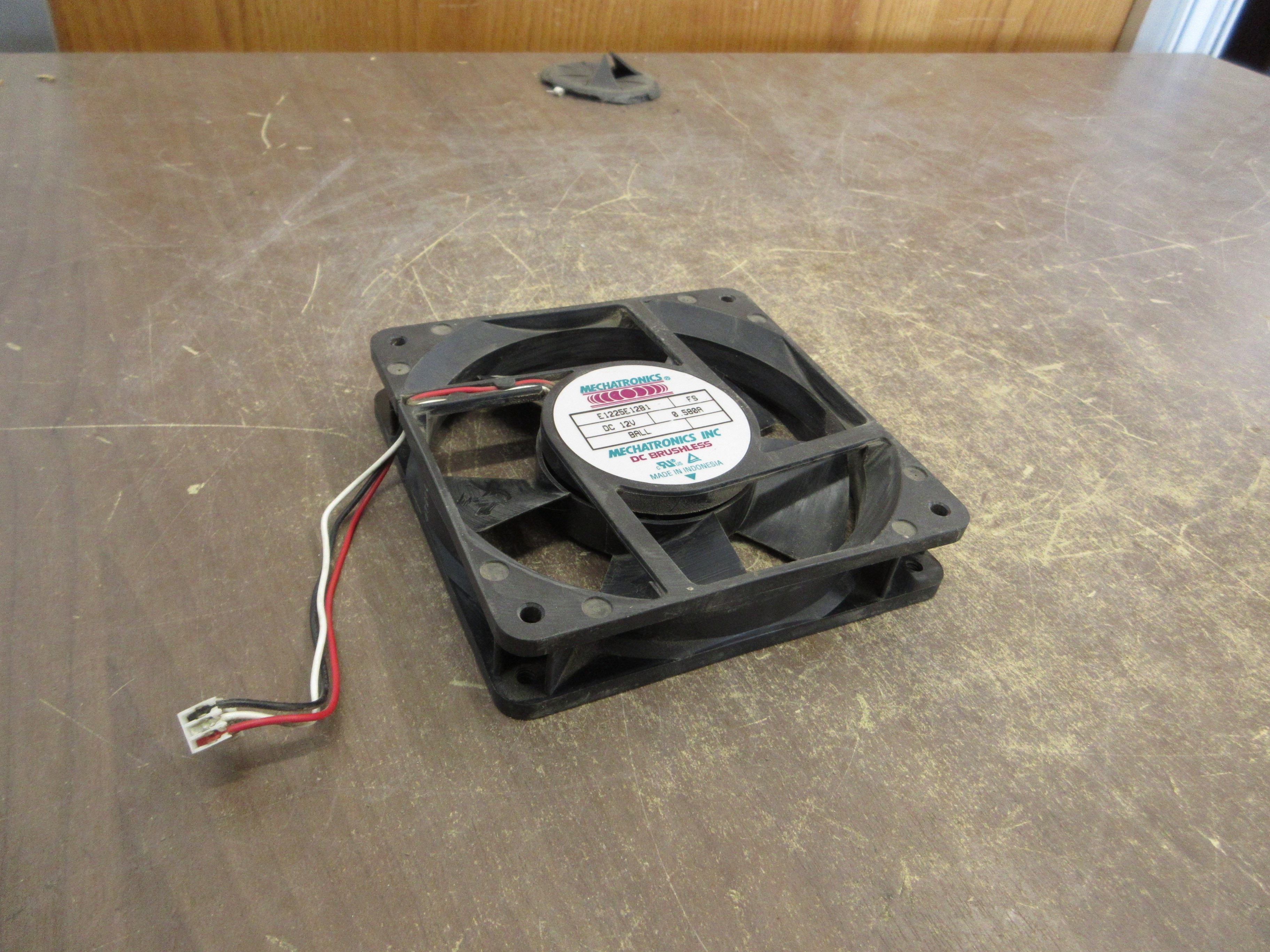 Mechatronics Axial Fan E1225E12B1 12VDC 0.580A Used