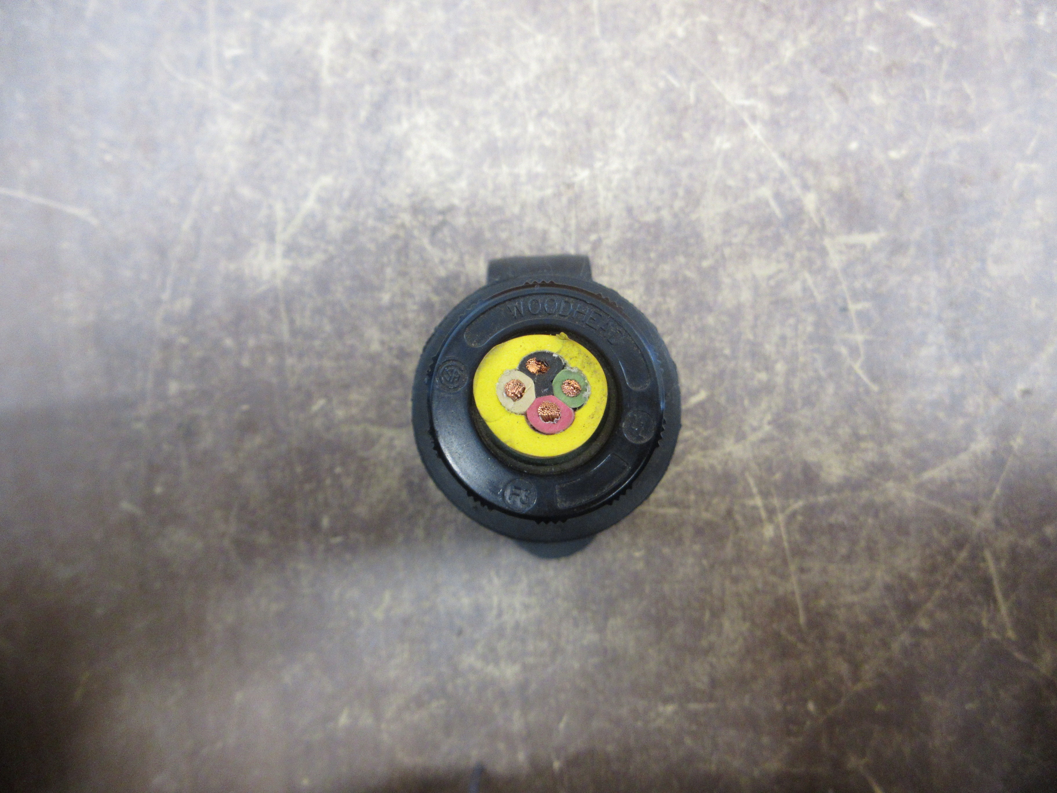 Daniel Woodhead Watertight Connector Nema L15-20R 20A 250V 3Ph Used