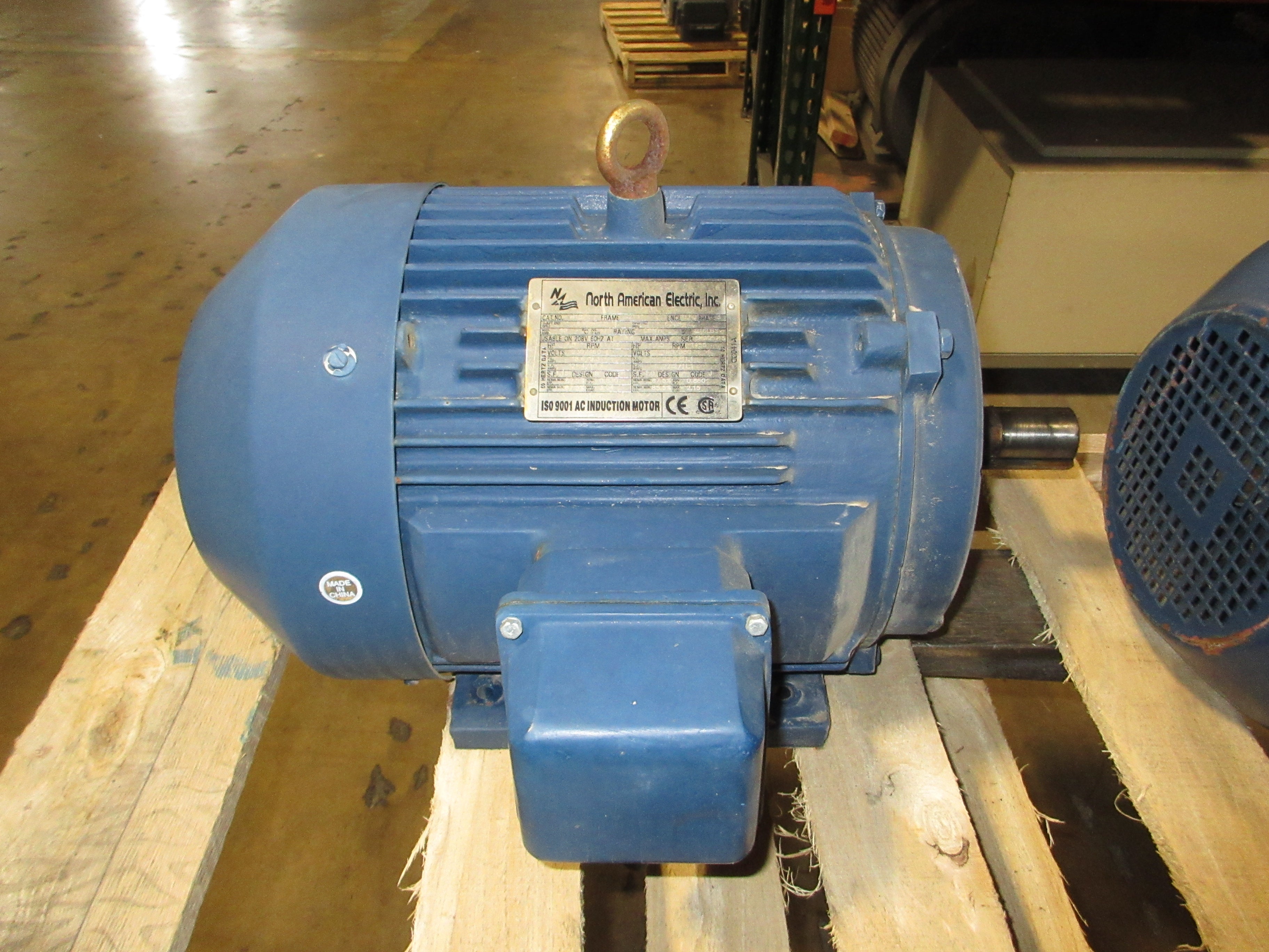 North American Electric AC Induction Motor H1872 7.5HP 1800RPM 18.6/9.3A 50/60Hz
