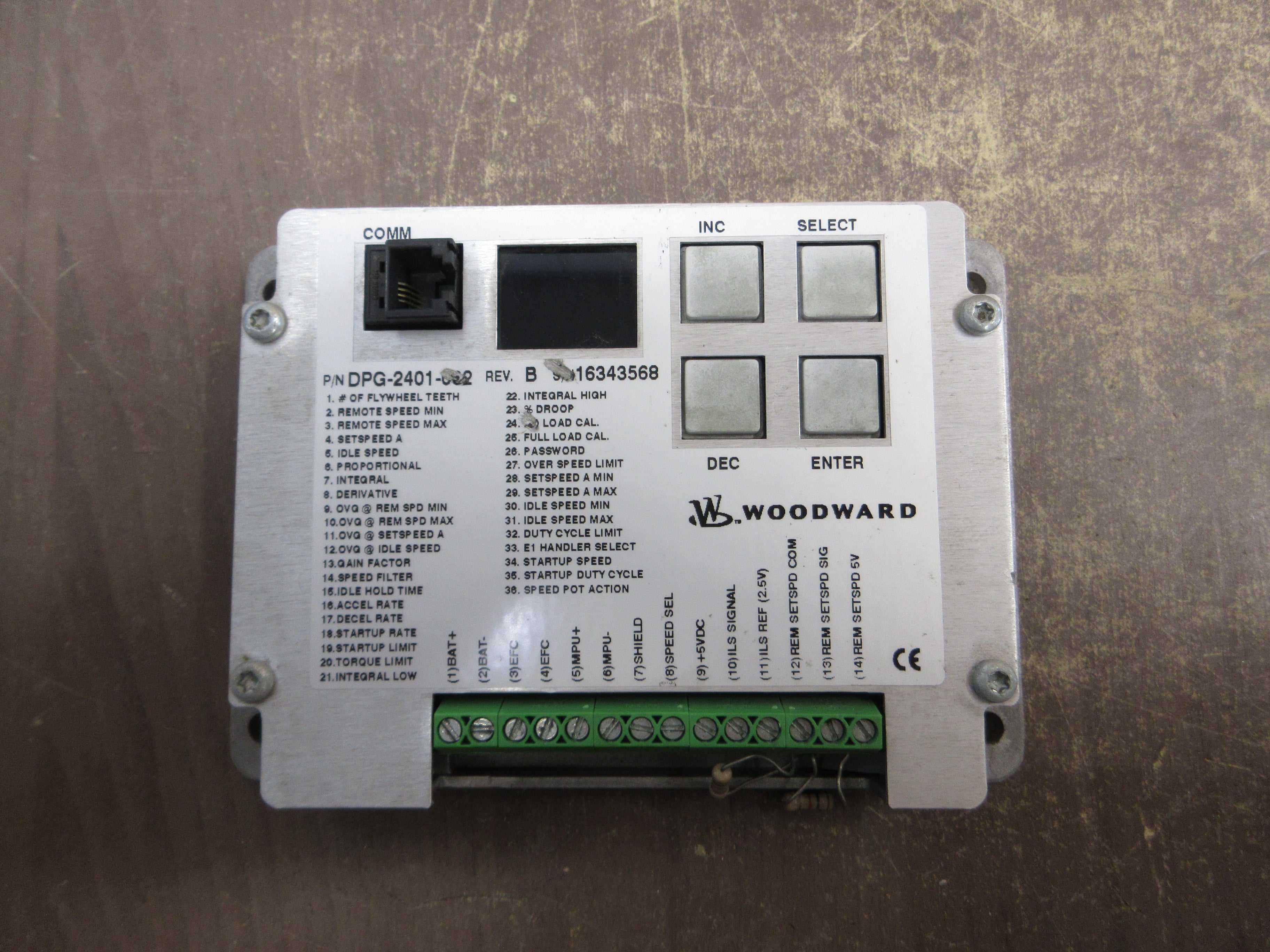 Woodward Digital Speed Controller DPG-2401-002 Rev. B Used