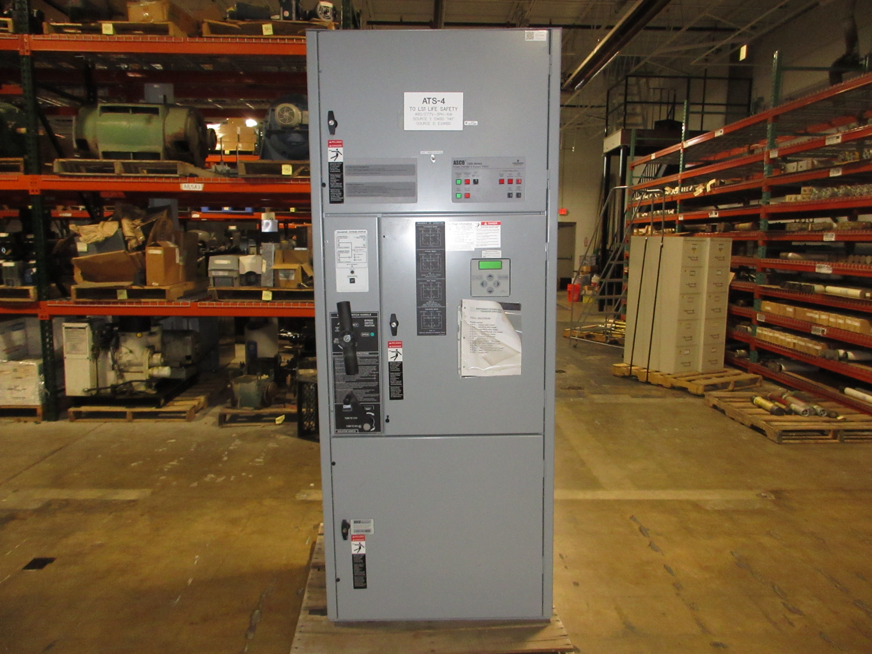 Asco 7000 Series Automatic Transfer Switch w/ Bypass J7ACTBB30400N50C 400A Used