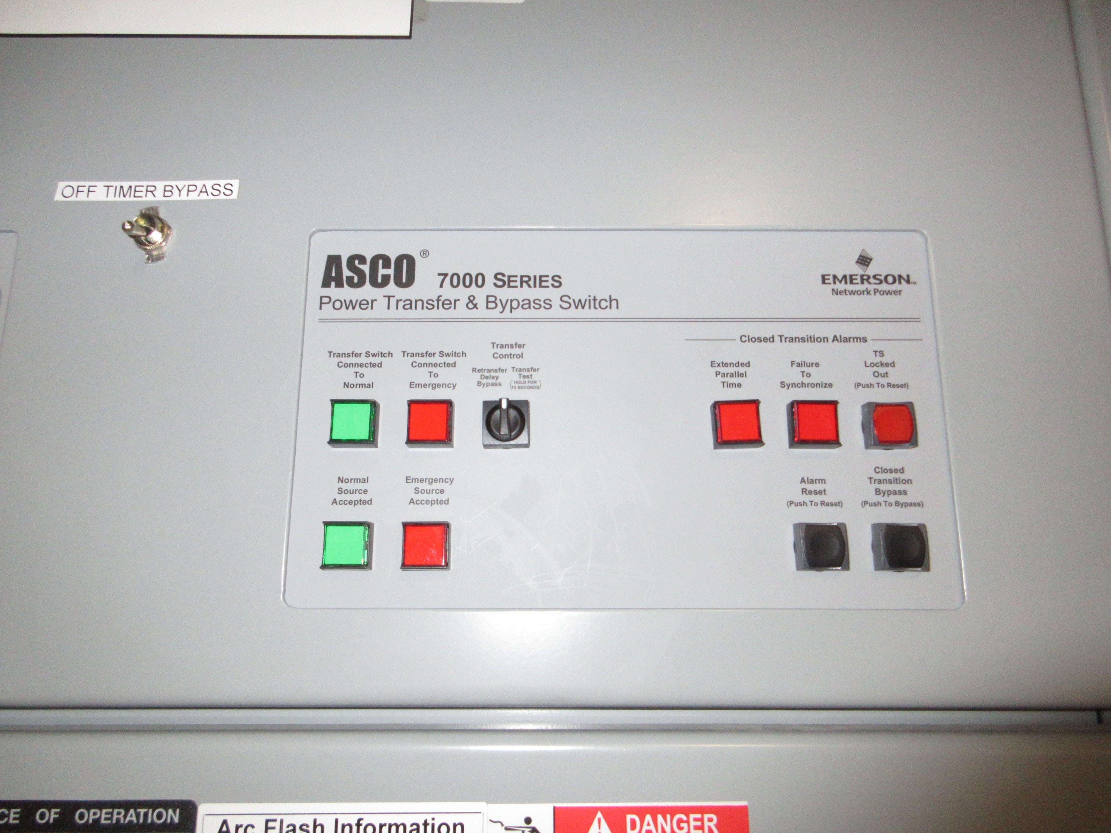 Asco 7000 Series Automatic Transfer Switch w/ Bypass J7ACTBB30400N50C 400A Used