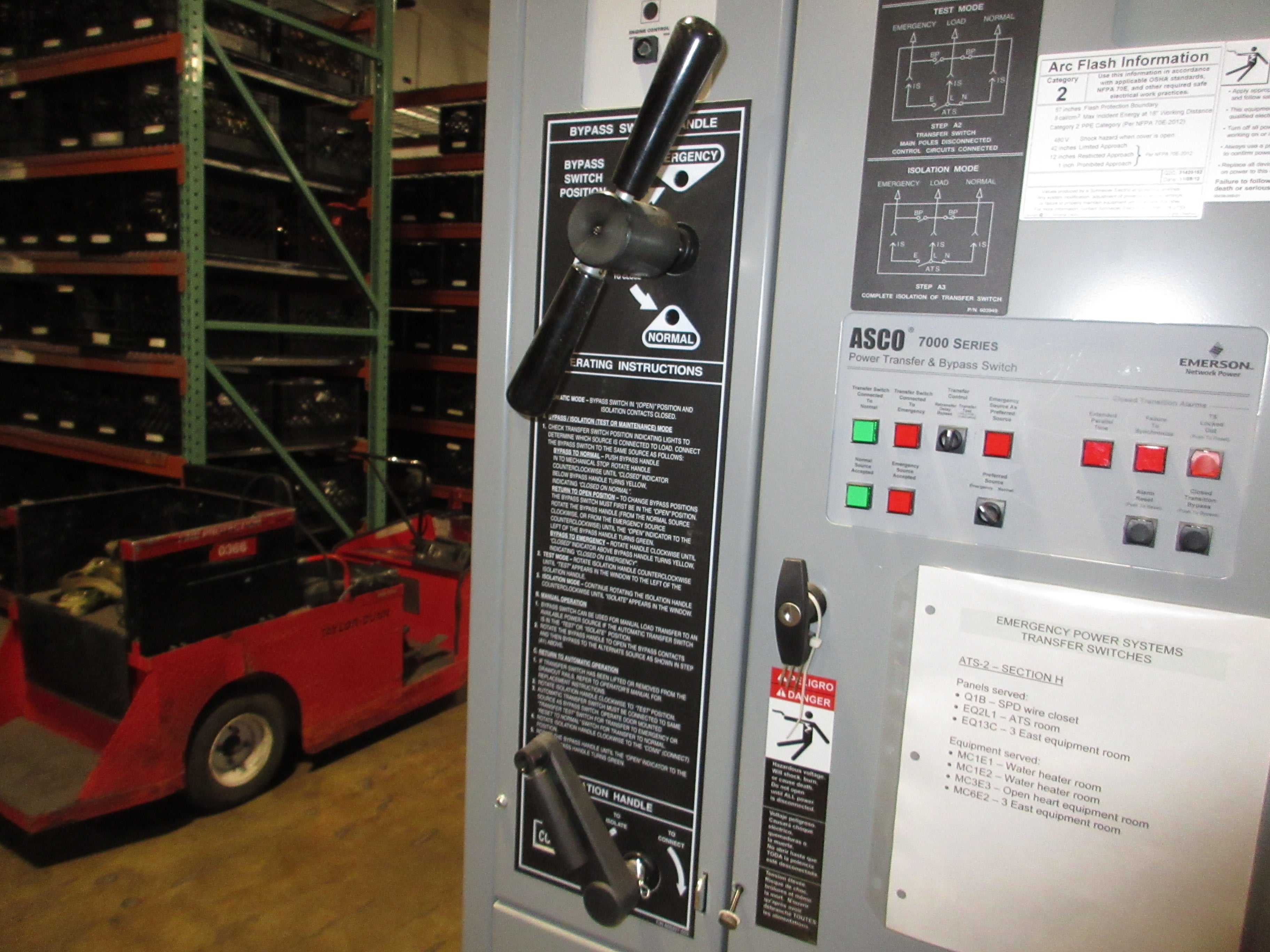 Asco 7000 Series Automatic Transfer Switch w/ Bypass H7ACTBA30800N5XC 800A Used