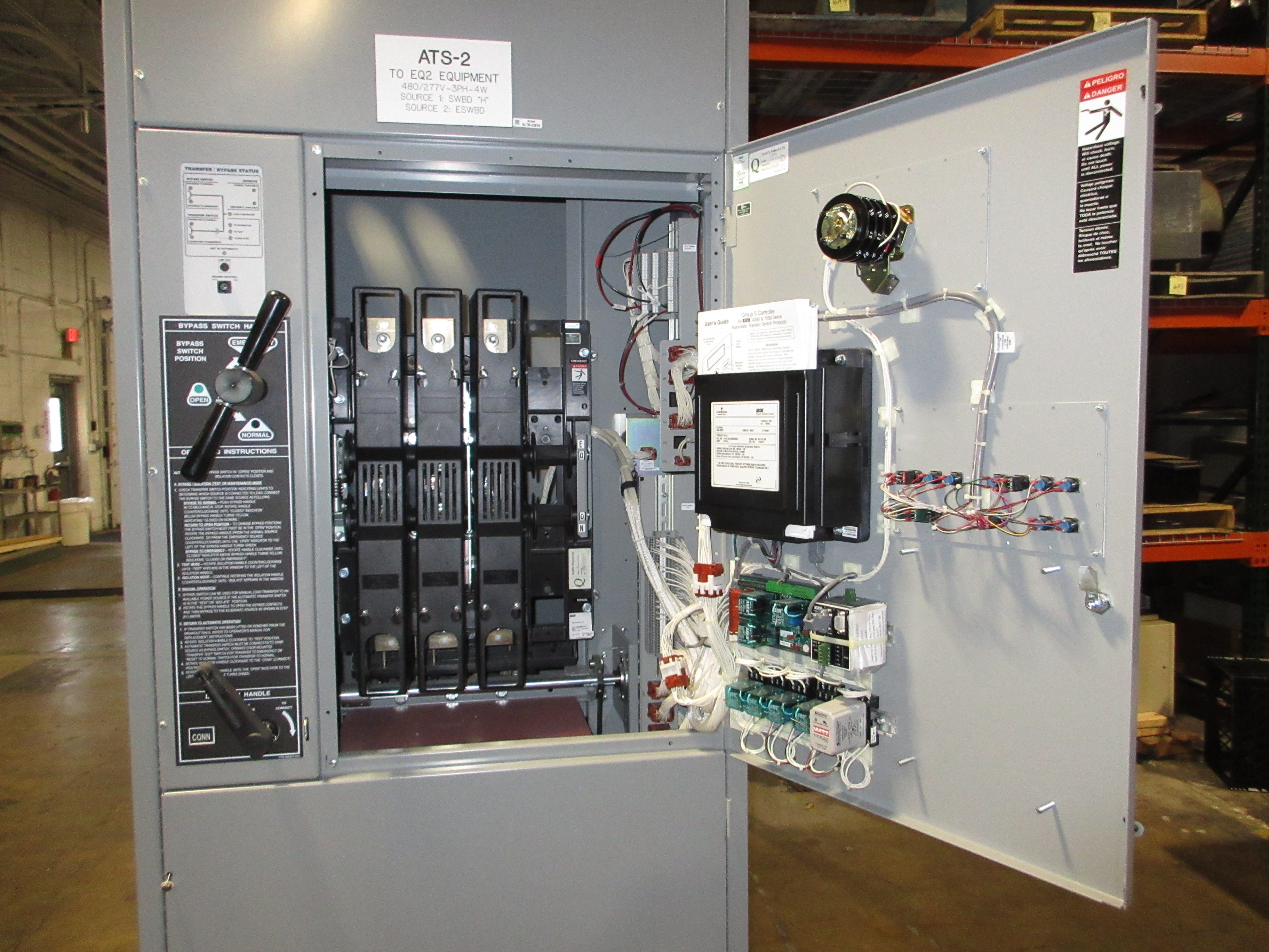 Asco 7000 Series Automatic Transfer Switch w/ Bypass H7ACTBA30800N5XC 800A Used