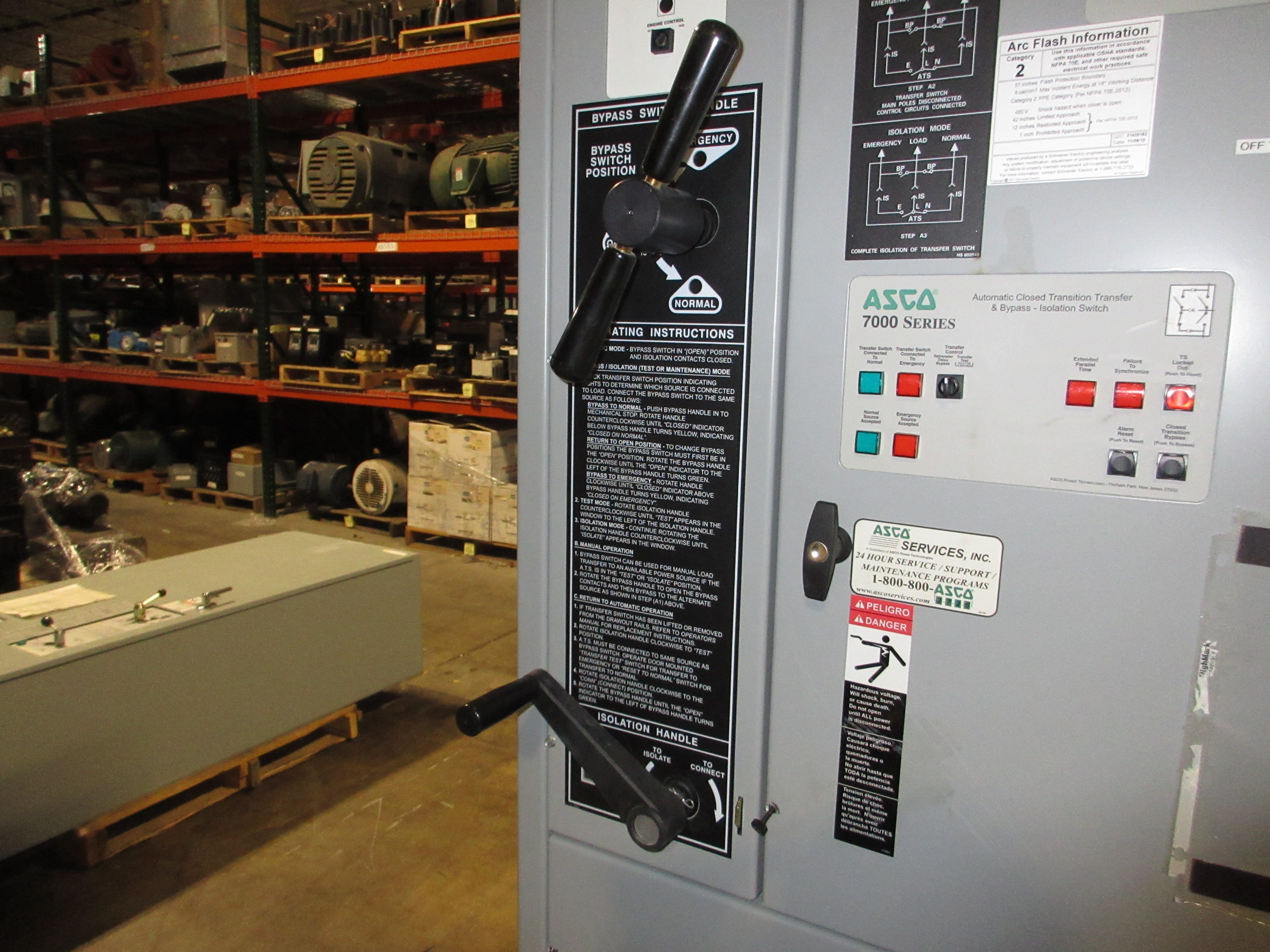 Asco 7000 Series Automatic Transfer Switch w/ Bypass H7ACTBA30800N50C 800A Used