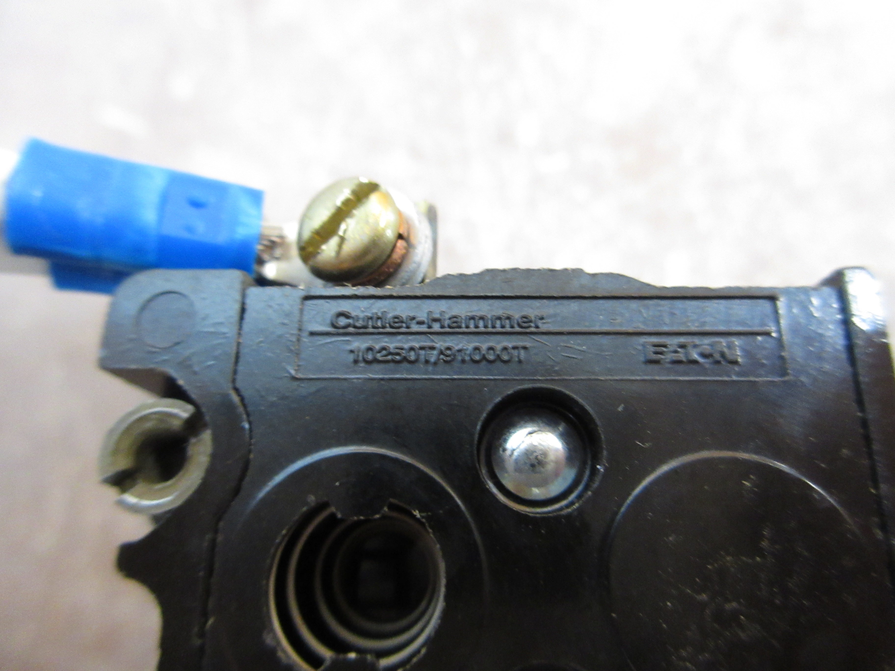 Cutler-Hammer Push Button 10250T/91000T Black "SWG.U" Used