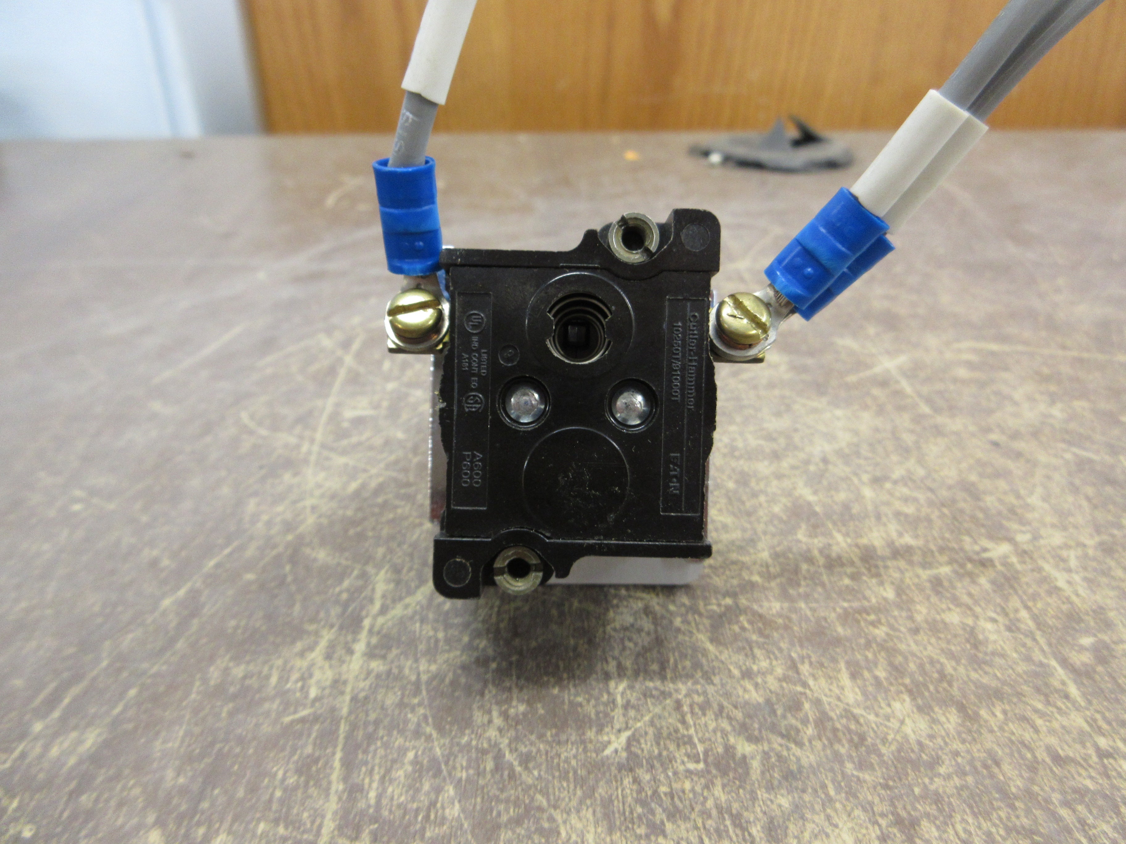 Cutler-Hammer Push Button 10250T/91000T Black "SWG.U" Used