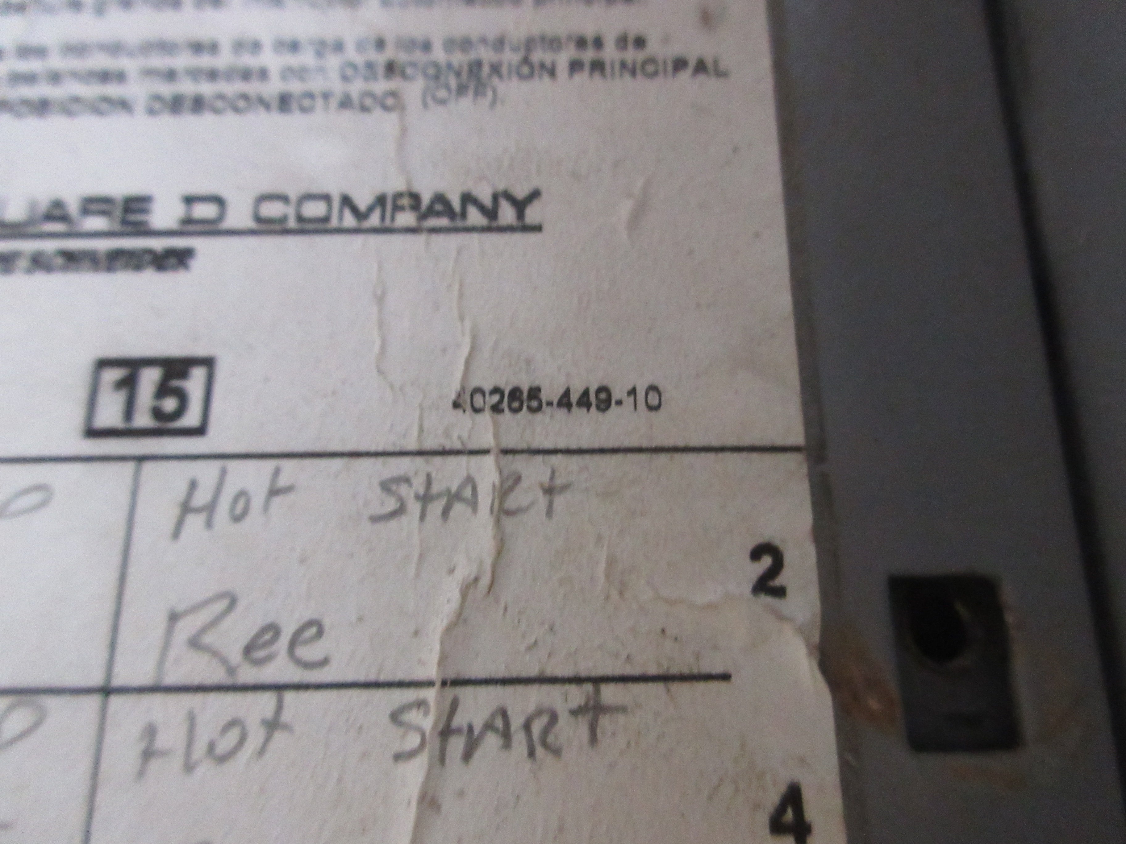 Square 3R QO Load Center 40265-449-10 16-Circuit Used