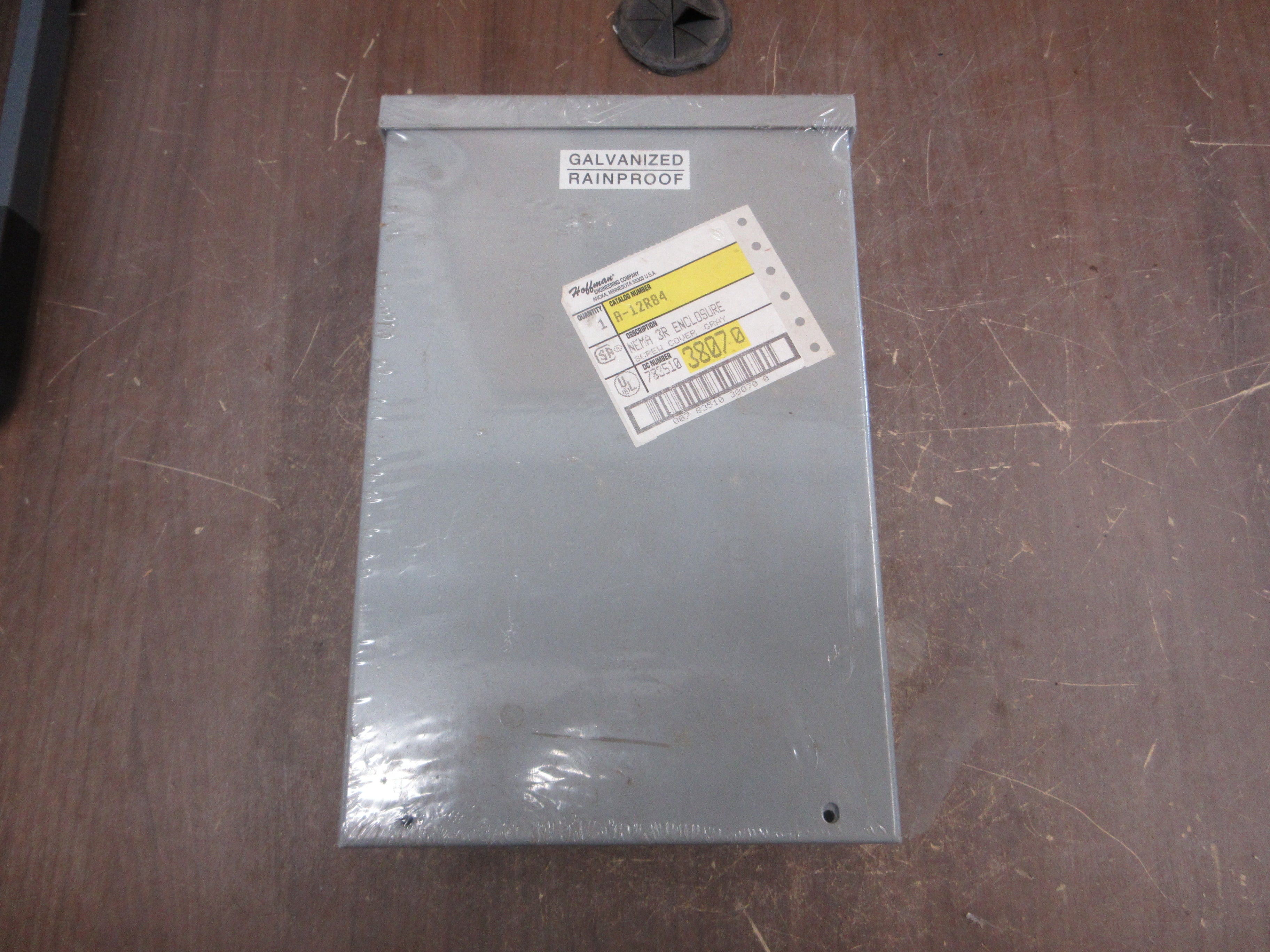 Hoffman Nema 3R Enclosure A-12R84 Size: 12" x 8" x 4" New Surplus