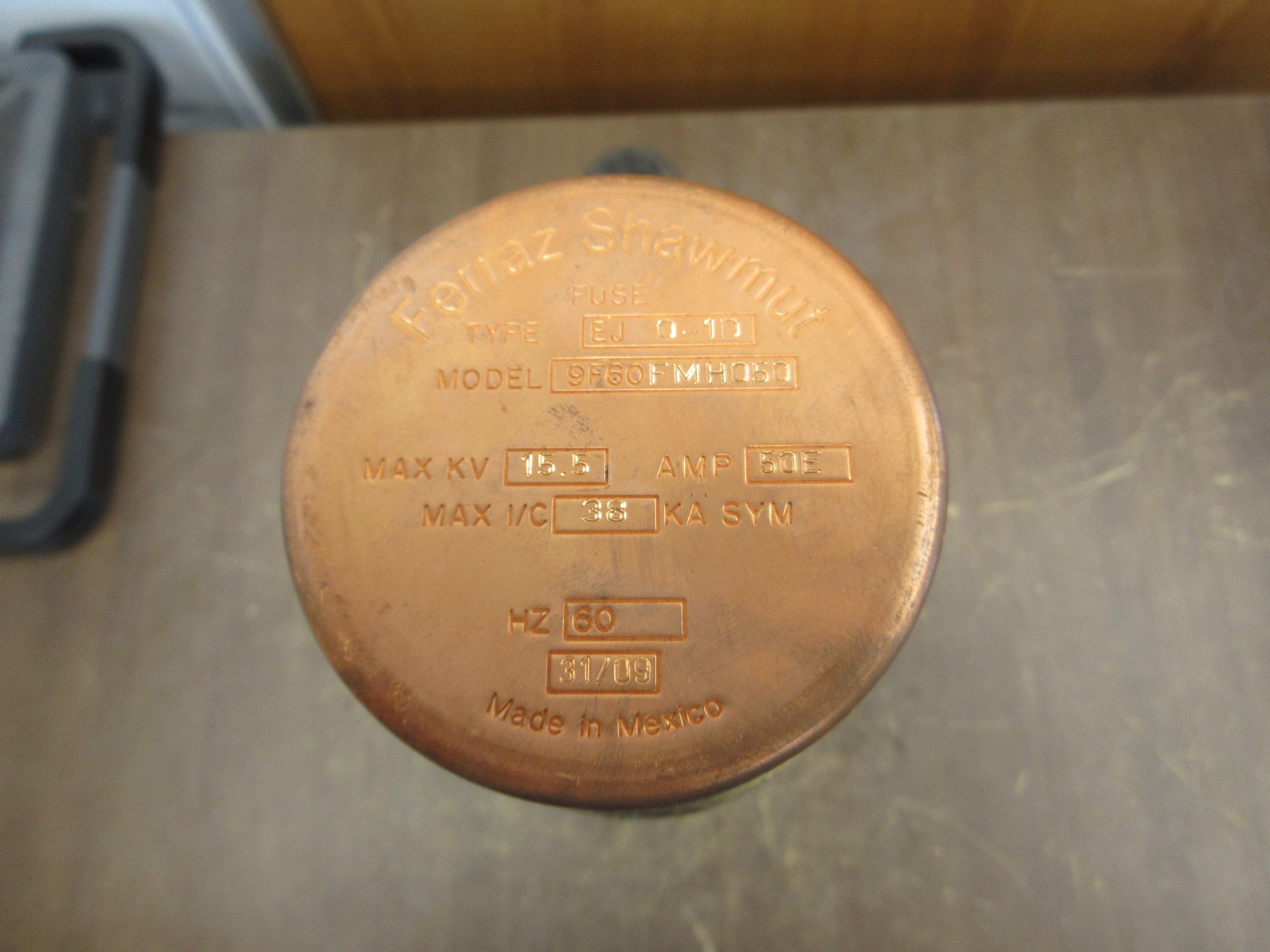 Ferraz Shawmut Type EJ 0-1D Fuse 9F60FMH050 50E 15.5kV 60Hz Used