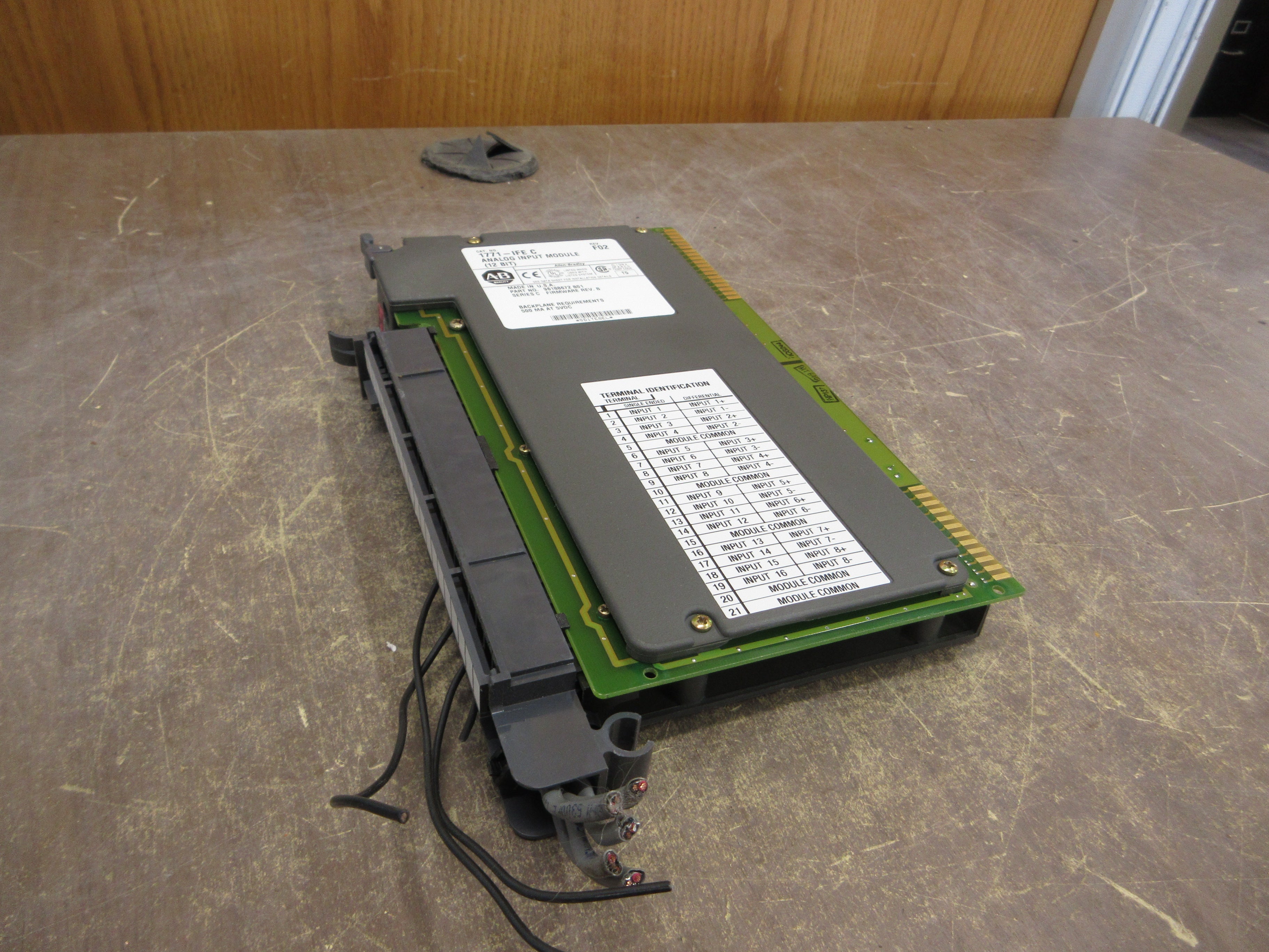 Allen-Bradley 12-Bit Analog Input Module 1771-IFE/C Ser C Rev F02 F/W Rev B Used
