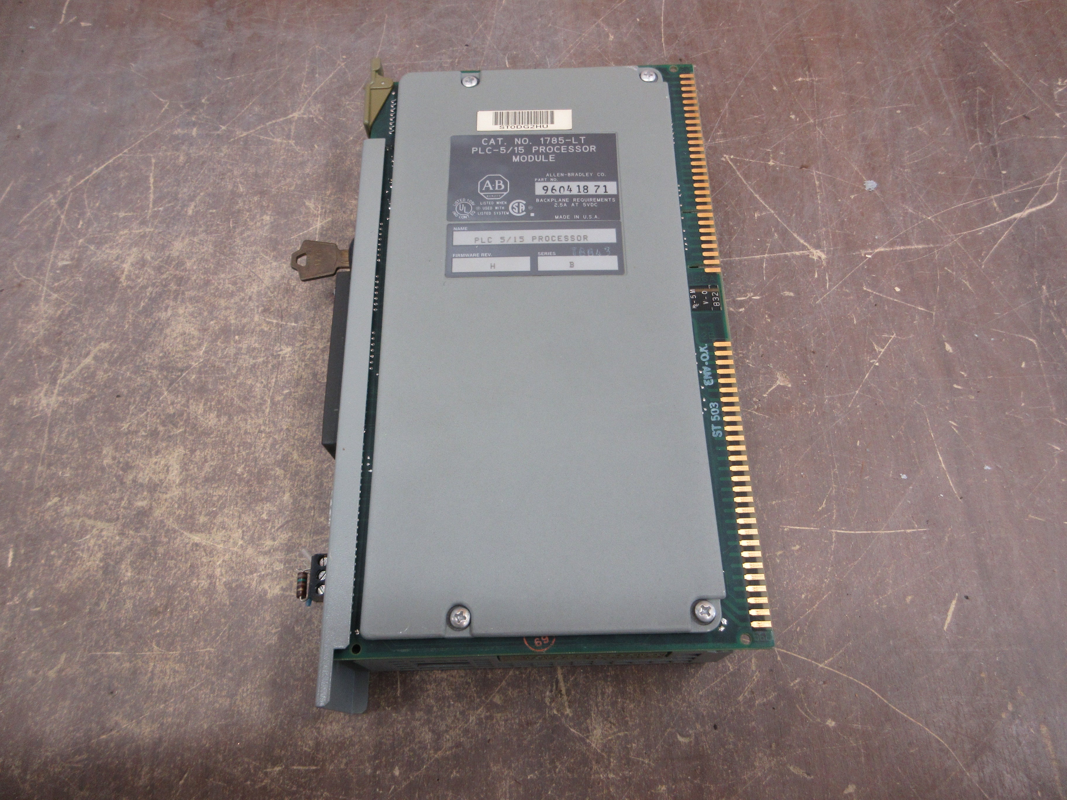 Allen-Bradley PLC-5/15 Processor Module 1785-LT Ser. B F/W Rev. H Used