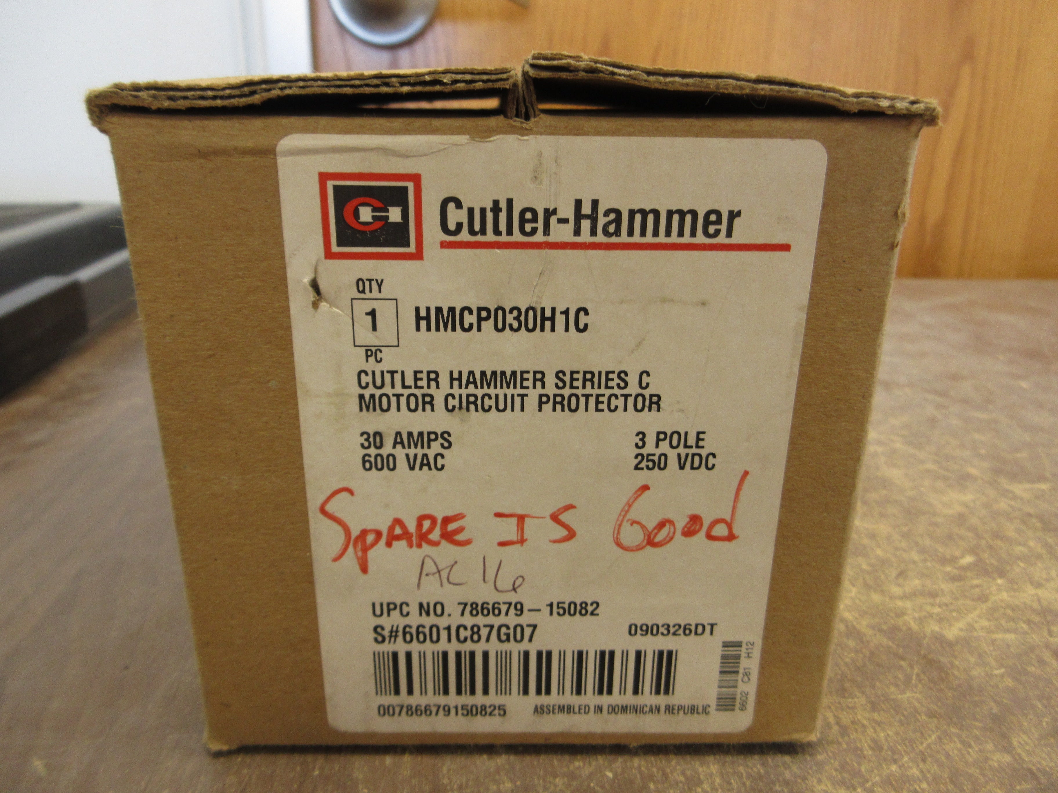Cutler-Hammer Circuit Breaker HMCP030H1C 30A 600V 3P New Surplus