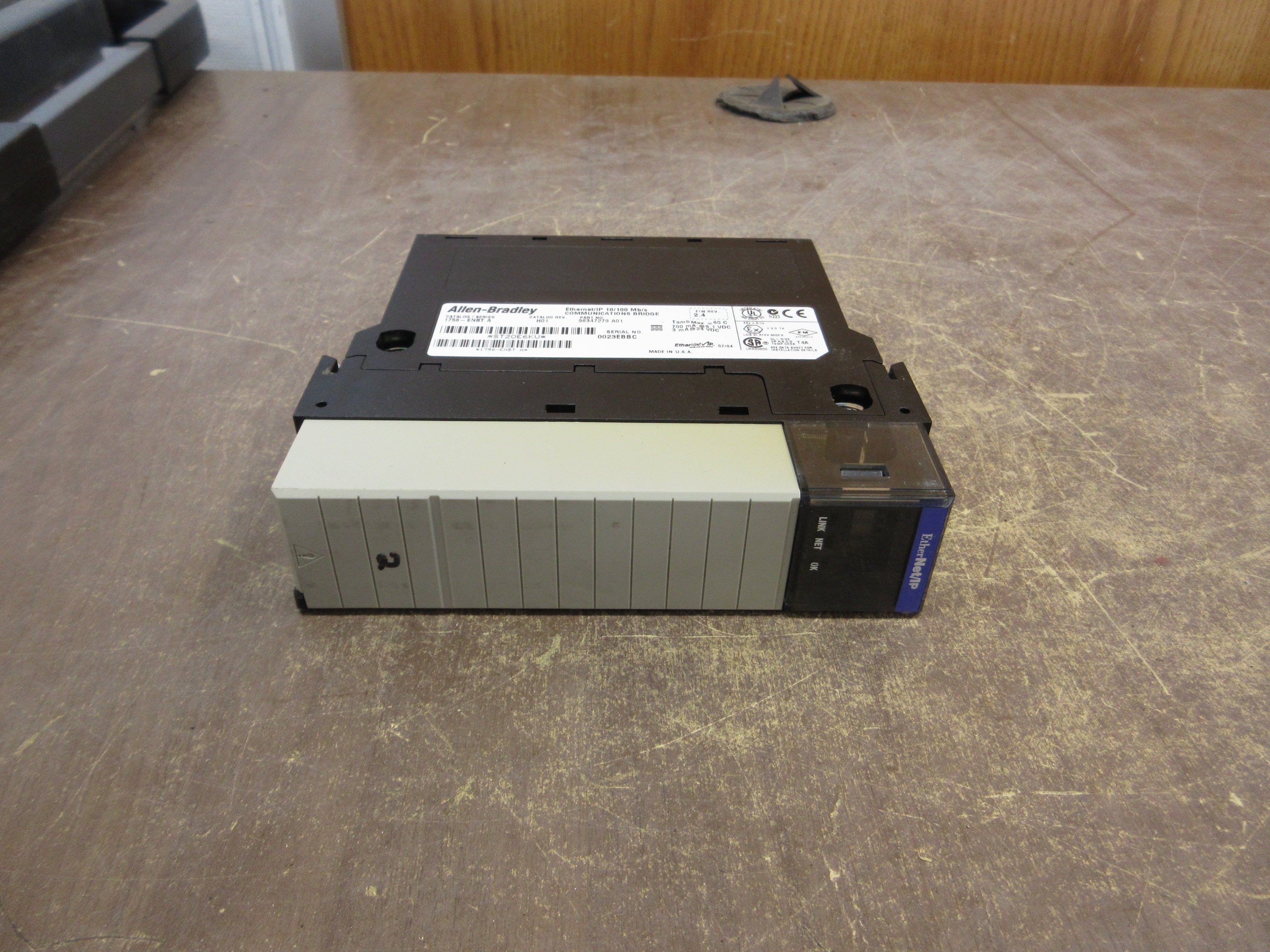 Allen-Bradley Ethernet/IP Comm. Bridge Module 1756-ENBT Ser. A F/W Rev: 2.4 Used