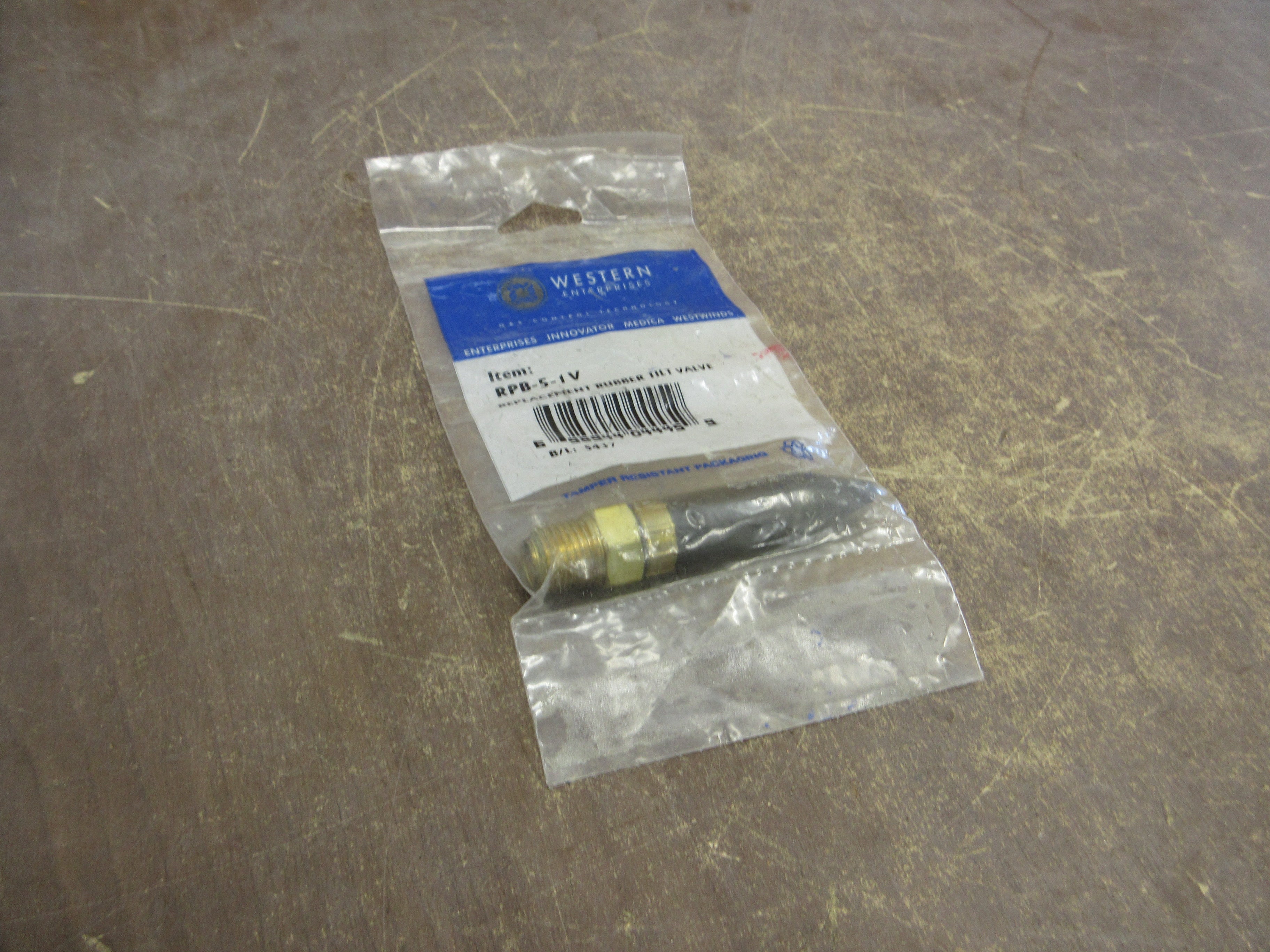 Western Enterprises Replacement Rubber Tilt Valve RPB-5-1V *No Box* New Surplus