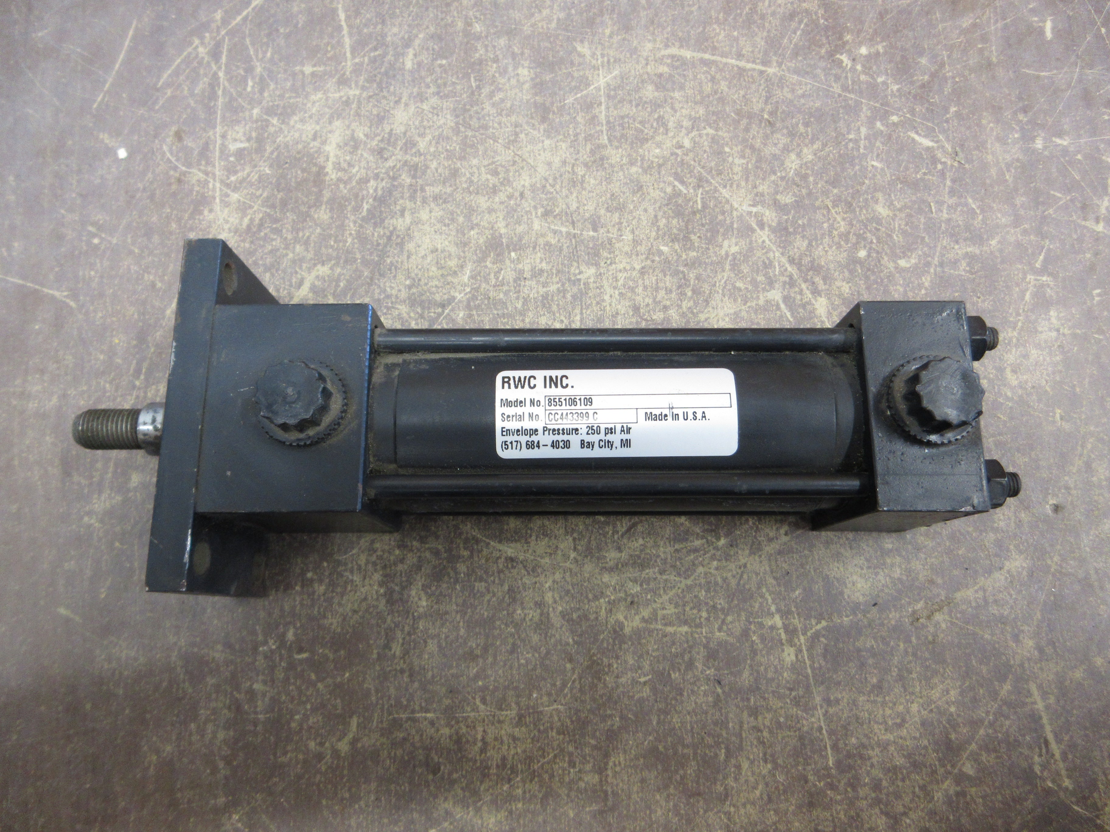 RWC Air Cylinder 855106109 250PSI Used