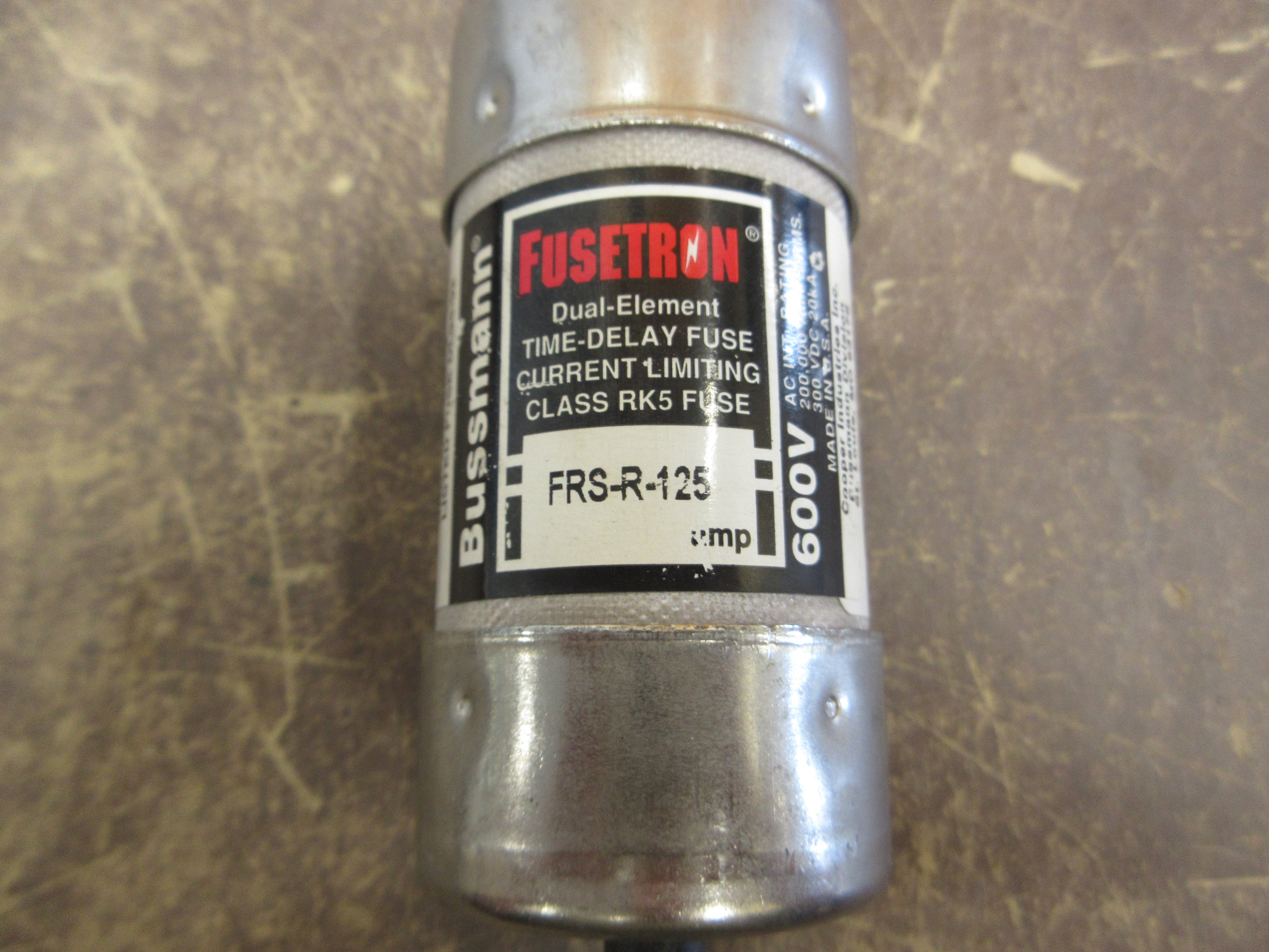 Bussmann Fusetron Fuse FRS-R 125 600V 125A Used