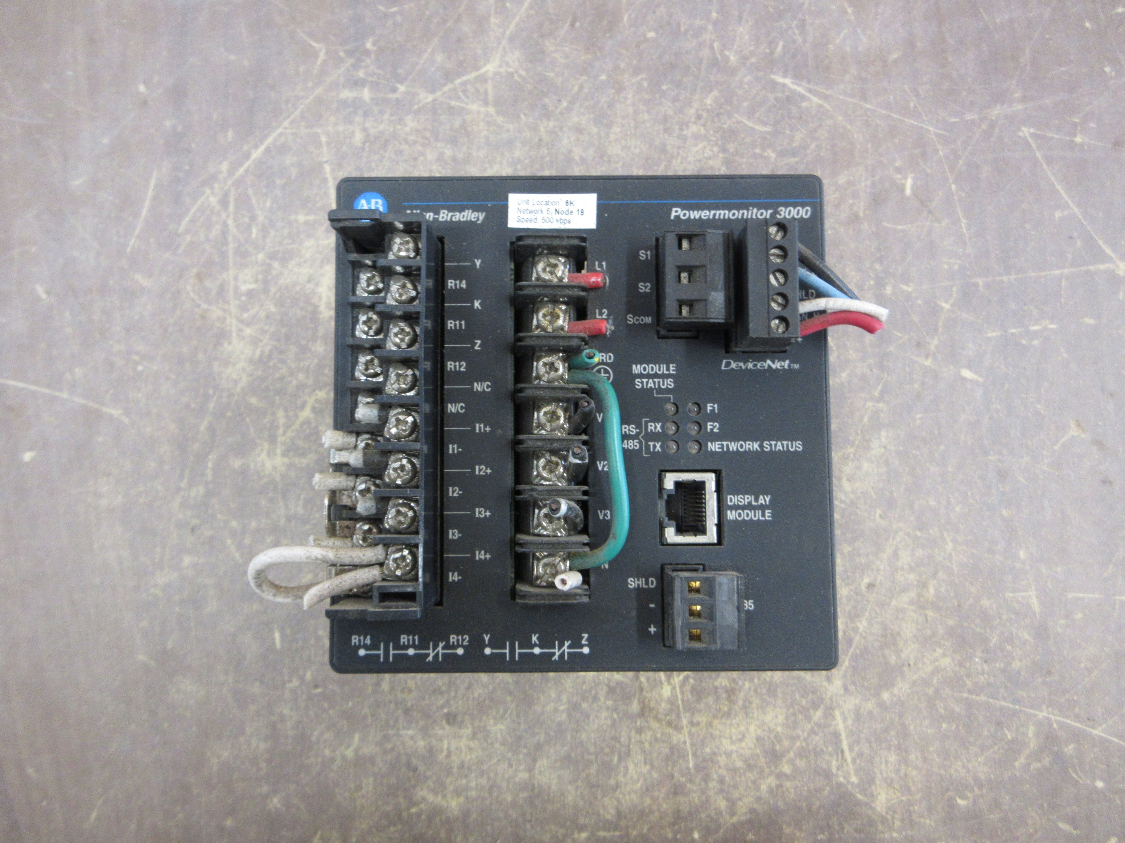 Allen-Bradley Powermonitor 3000 Control Module 1404-M405A-DNT Ser. A Used