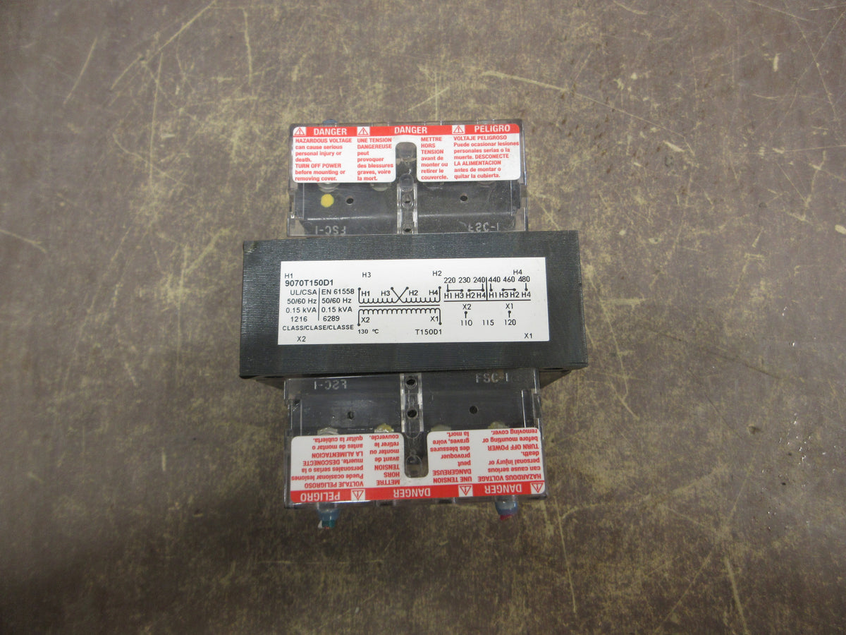 Square D Transformer 9070T150D1 0.15KVA Pri: 240/480V Sec: 120V 50/60Hz Used