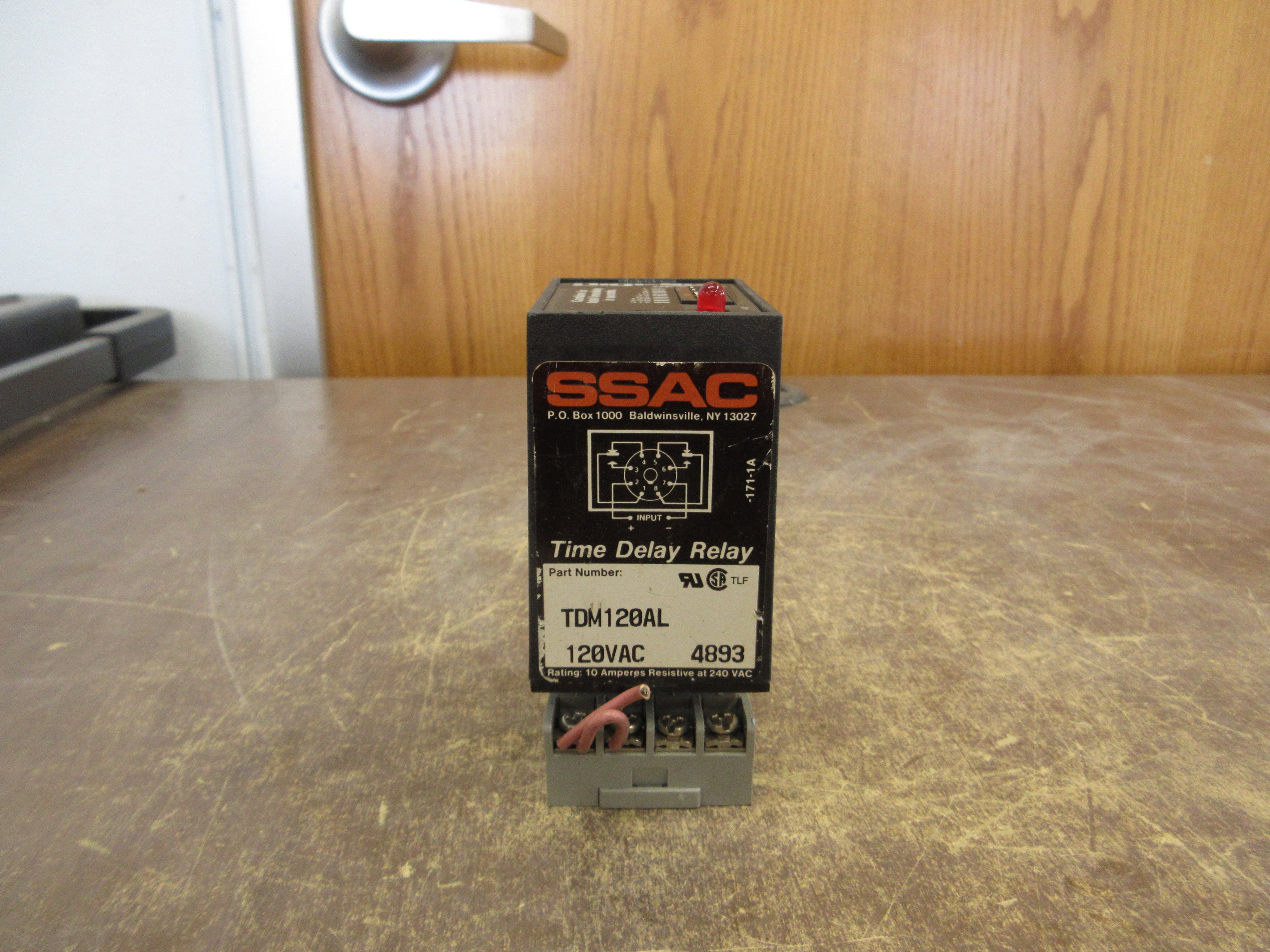 SSAC Time Delay Relay TDM120AL 120VAC w/ Base Used