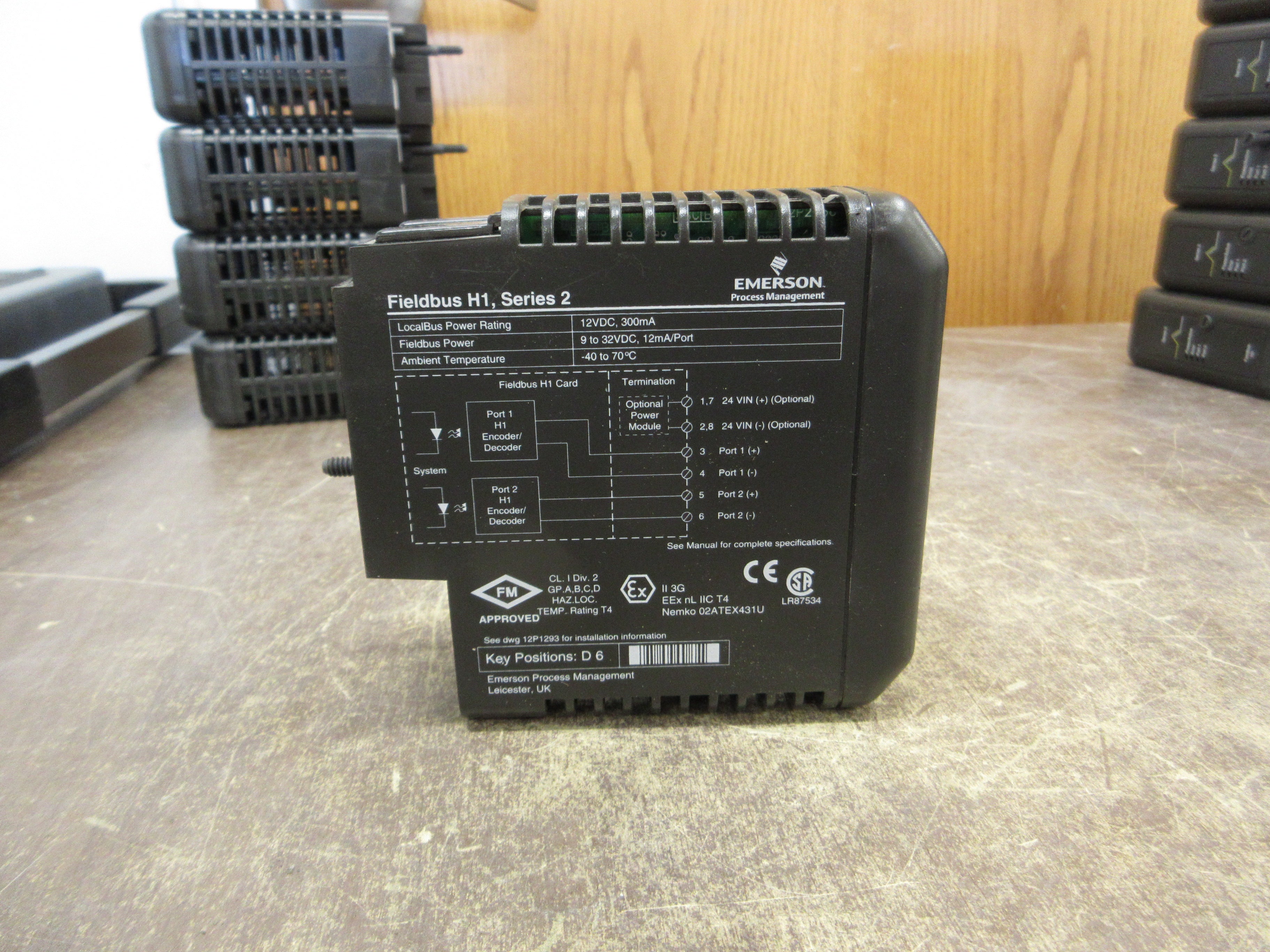 Emerson KJ3242X1-BA1 Fieldbus H1 Module 12P2471X042 Ser. 2 Rev. E Used