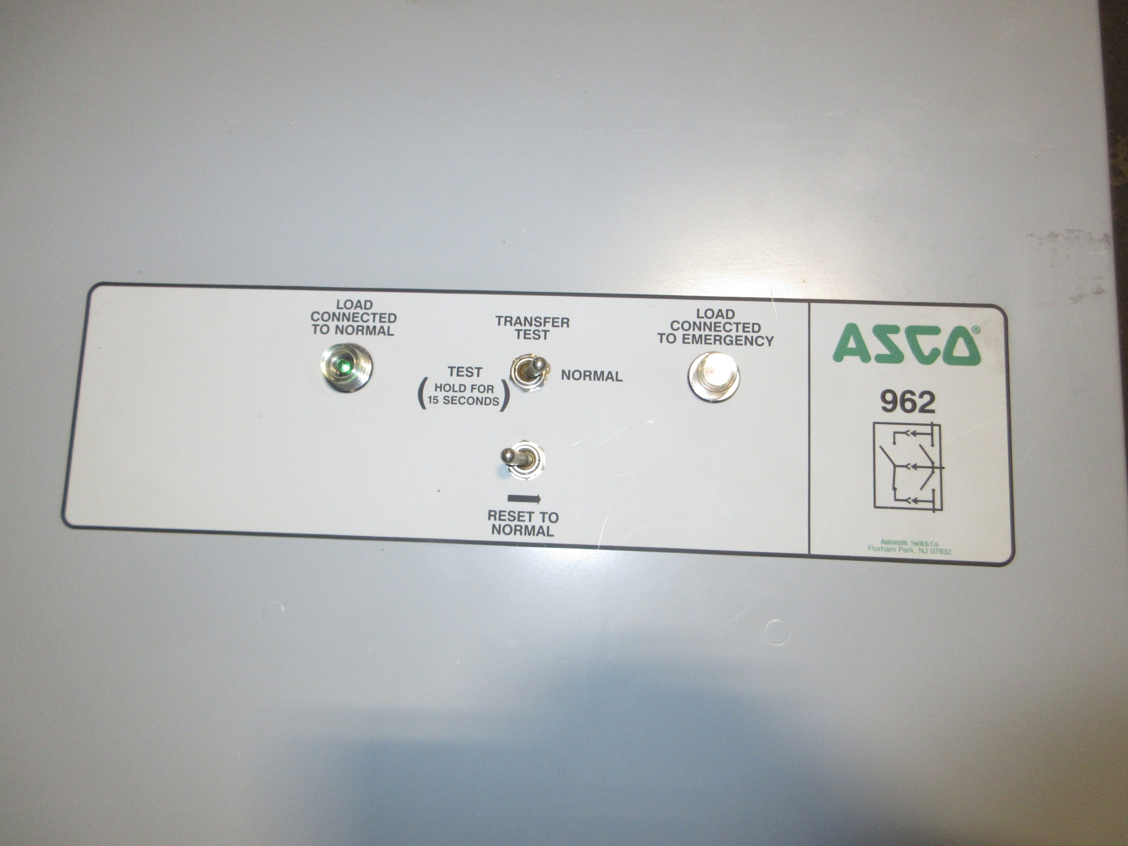 Asco 962 Series Automatic Transfer Switch w/ Bypass E962340097XC 400A 480Y/277V