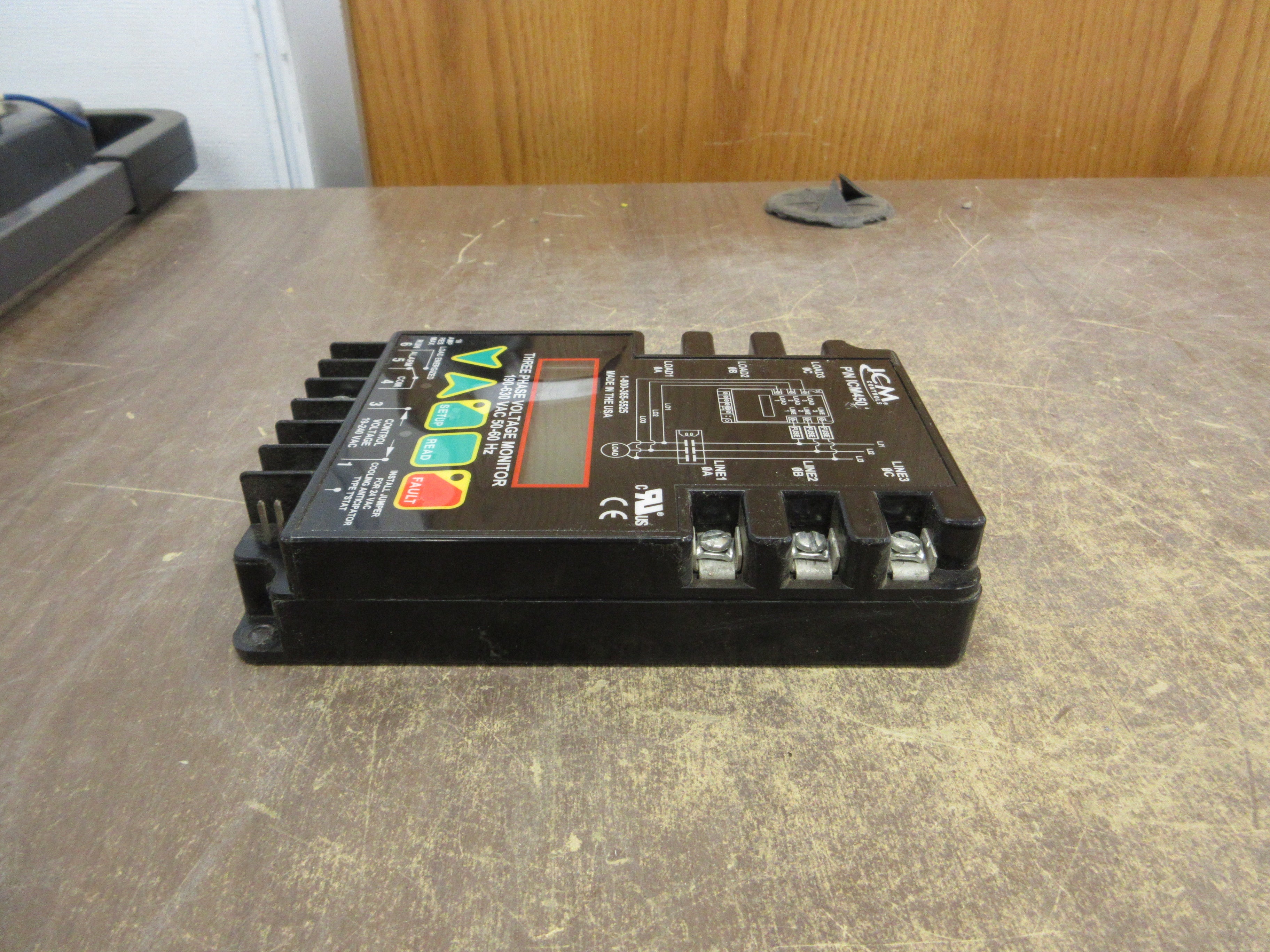 ICM Controls Three Phase Voltage Monitor ICM450 190-630V 50-60Hz Used