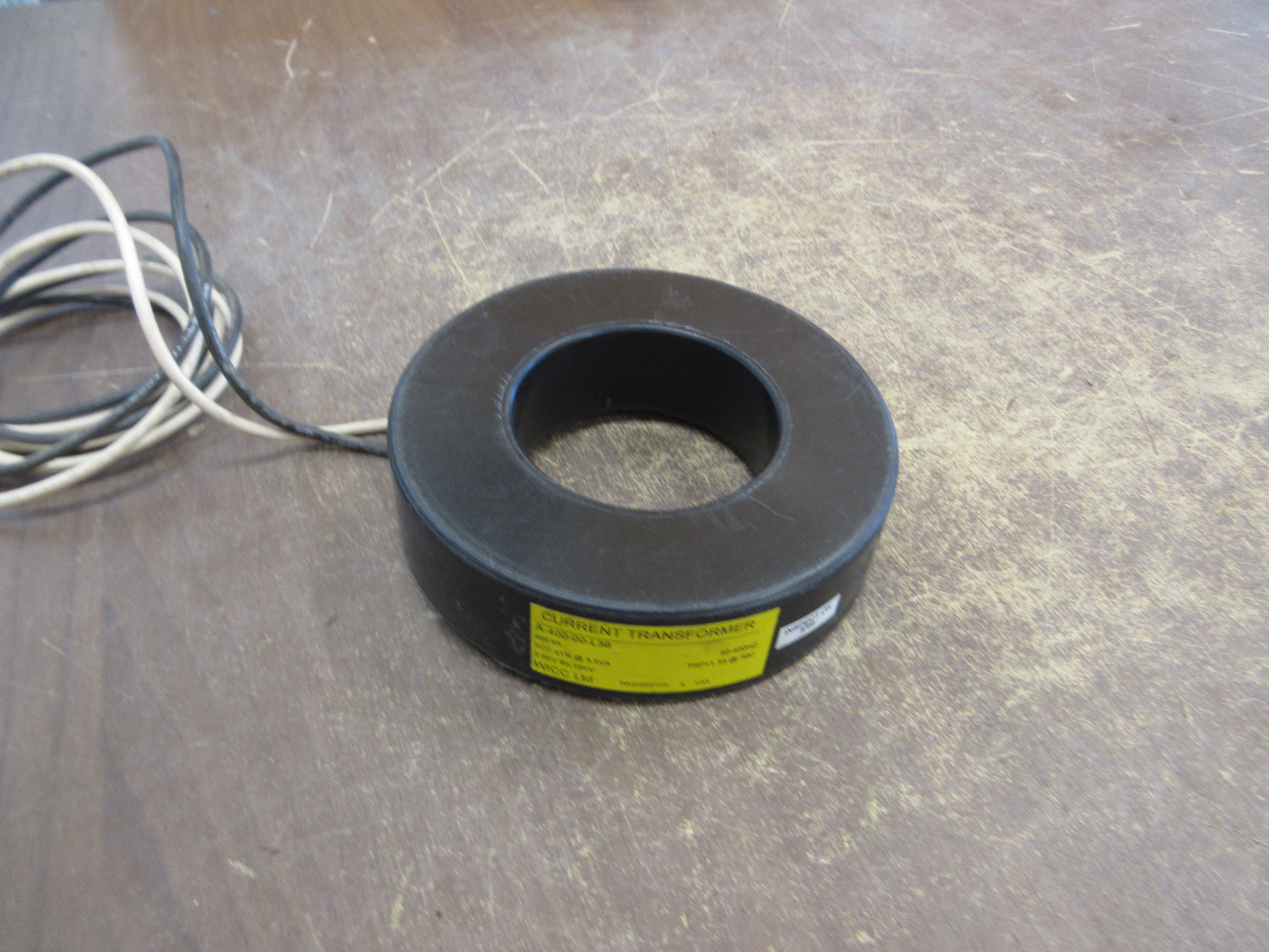 WICC Current Transformer A-400-00-L36 Ratio 400:5A 600V 50-400Hz 10kV BIL Used