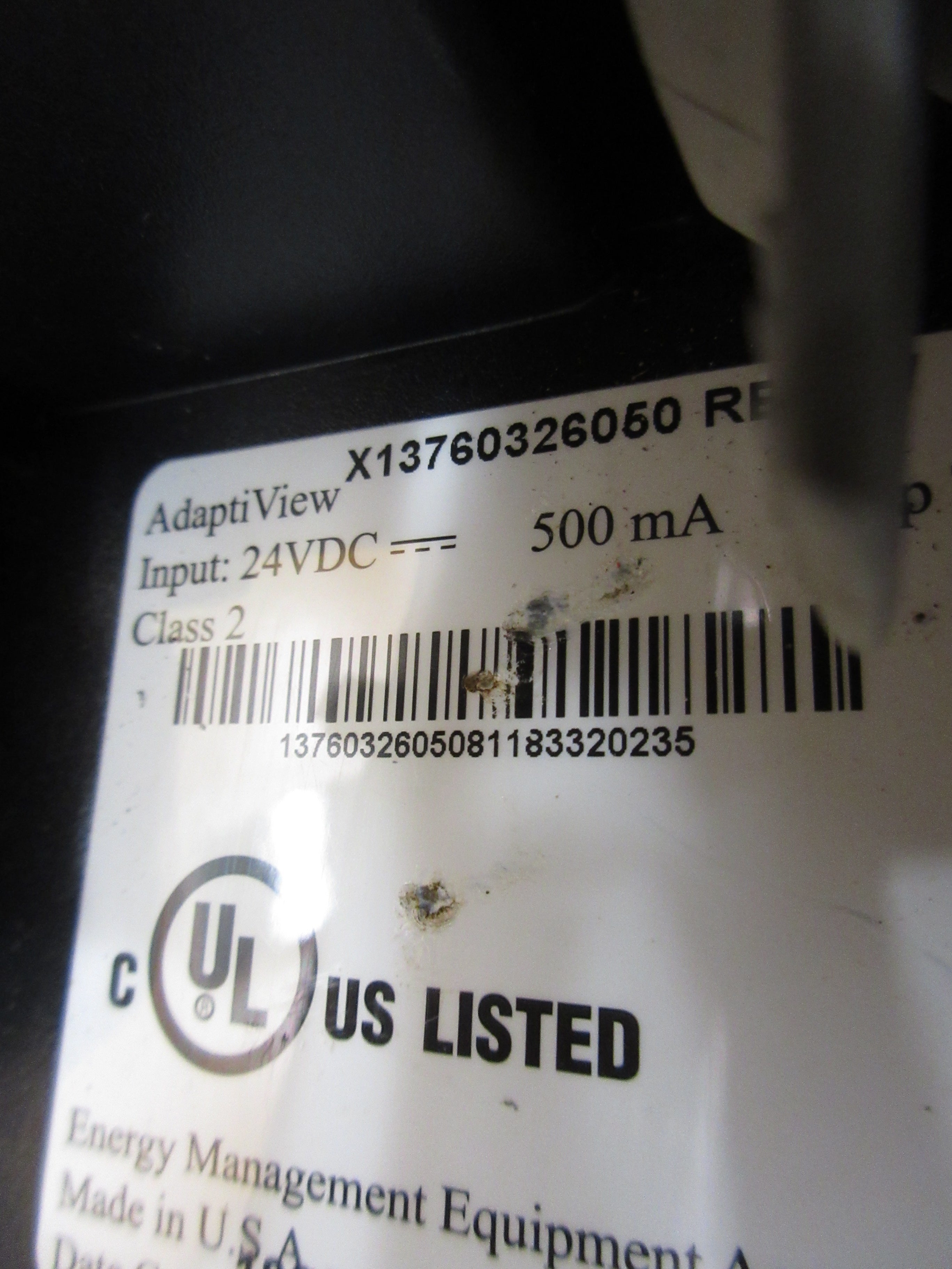 Trane Adaptaview Controller X13760326050 24VDC 500mA w/ Arm Used