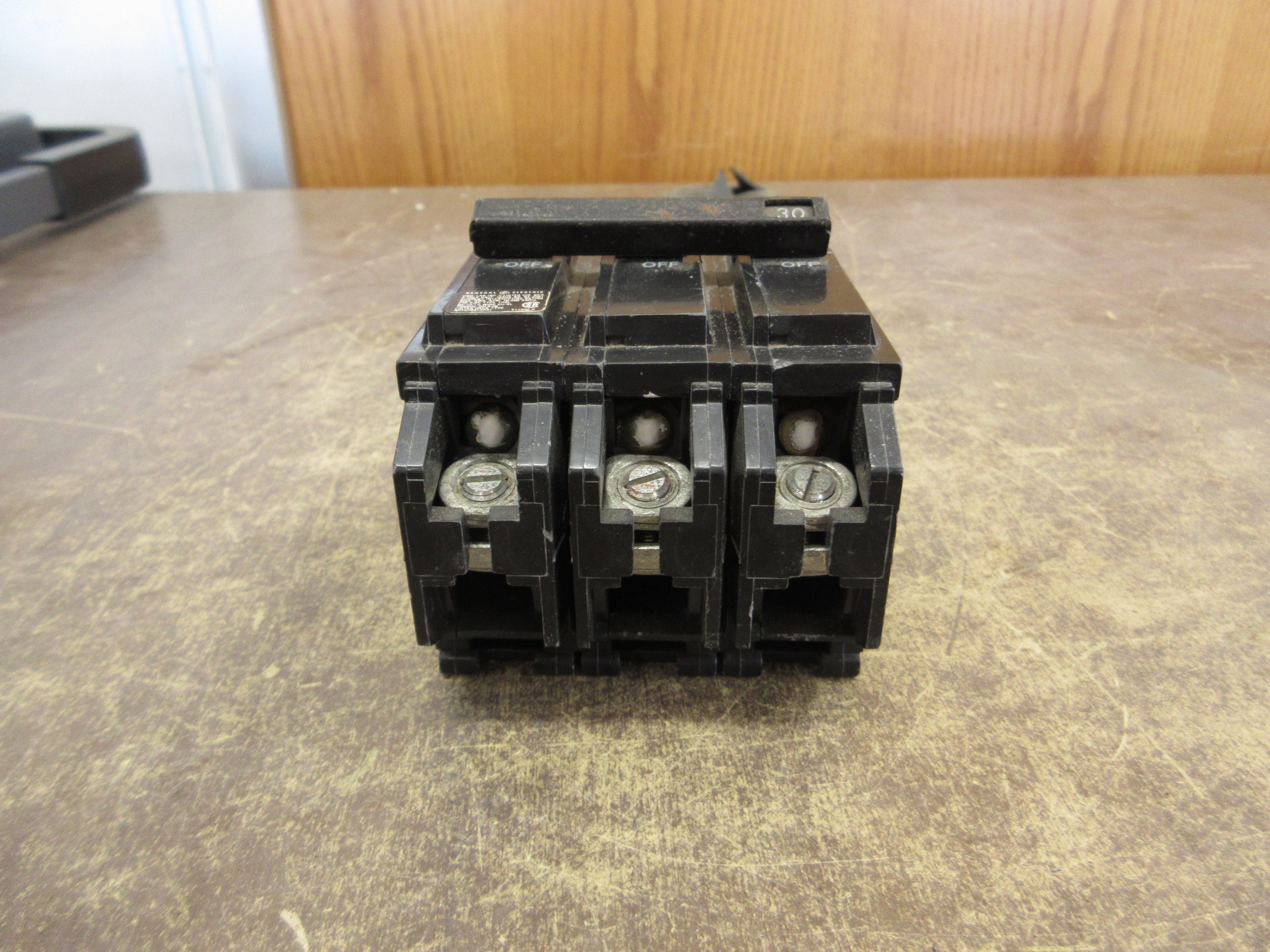 GE Clip-On Circuit Breaker THQL32030 30A 240V 3P Used