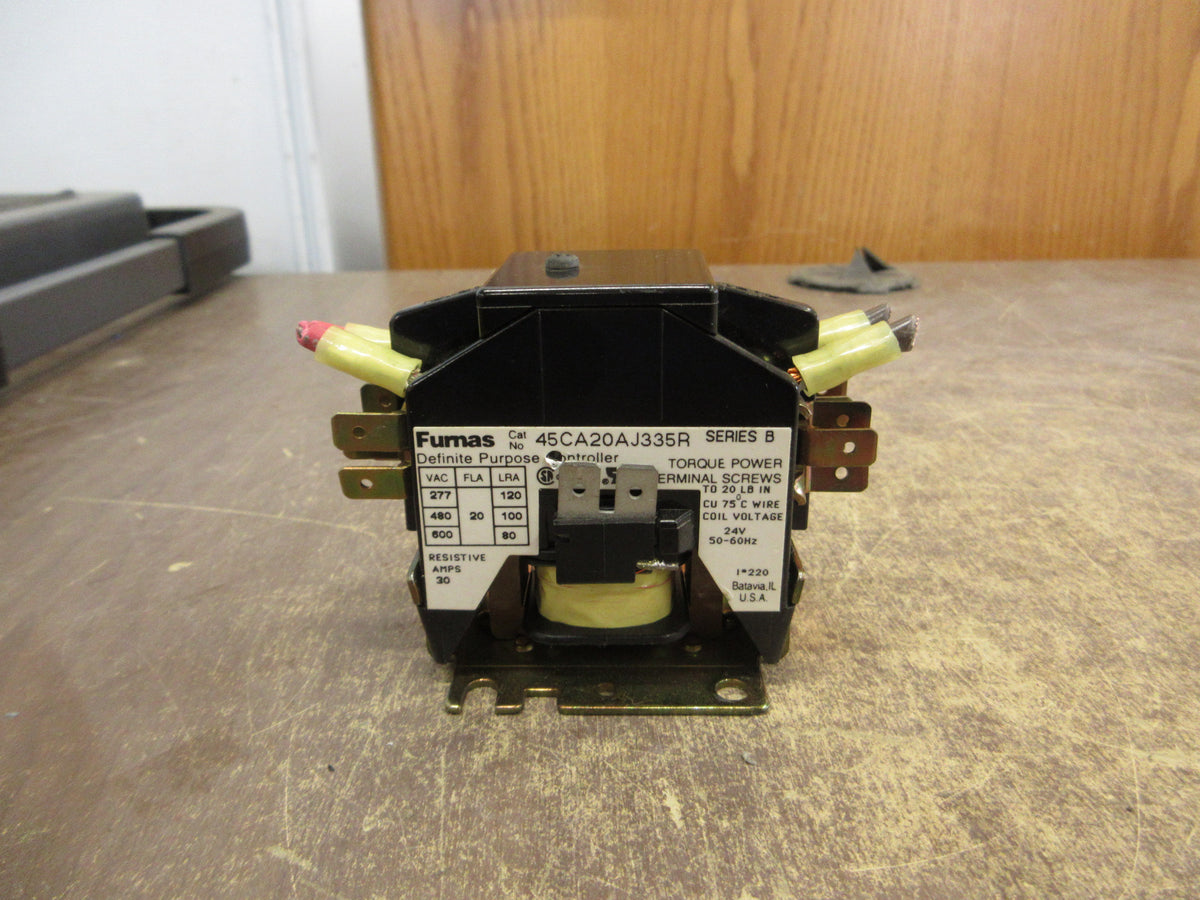 Furnas Definite Purpose Contactor 45CA20AJ335R Ser. B 24V Coil 20A 600V Used