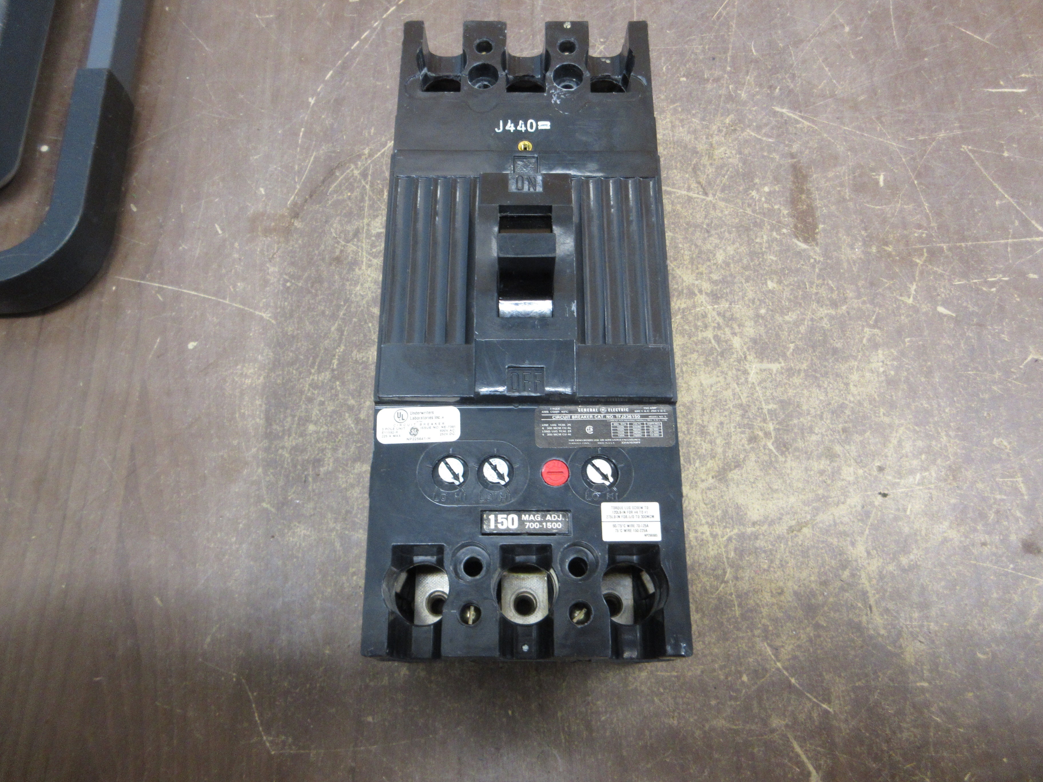 GE Circuit Breaker TFJ236150 150A 600V 3P Used