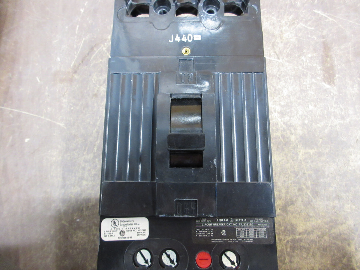 GE Circuit Breaker TFJ236150 150A 600V 3P Used