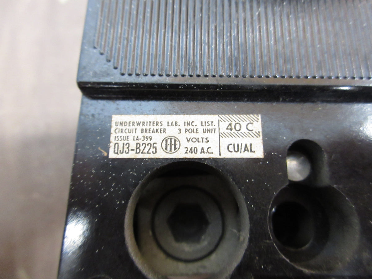 ITE Circuit Breaker QJ3-B225 225A 240V 3P Used