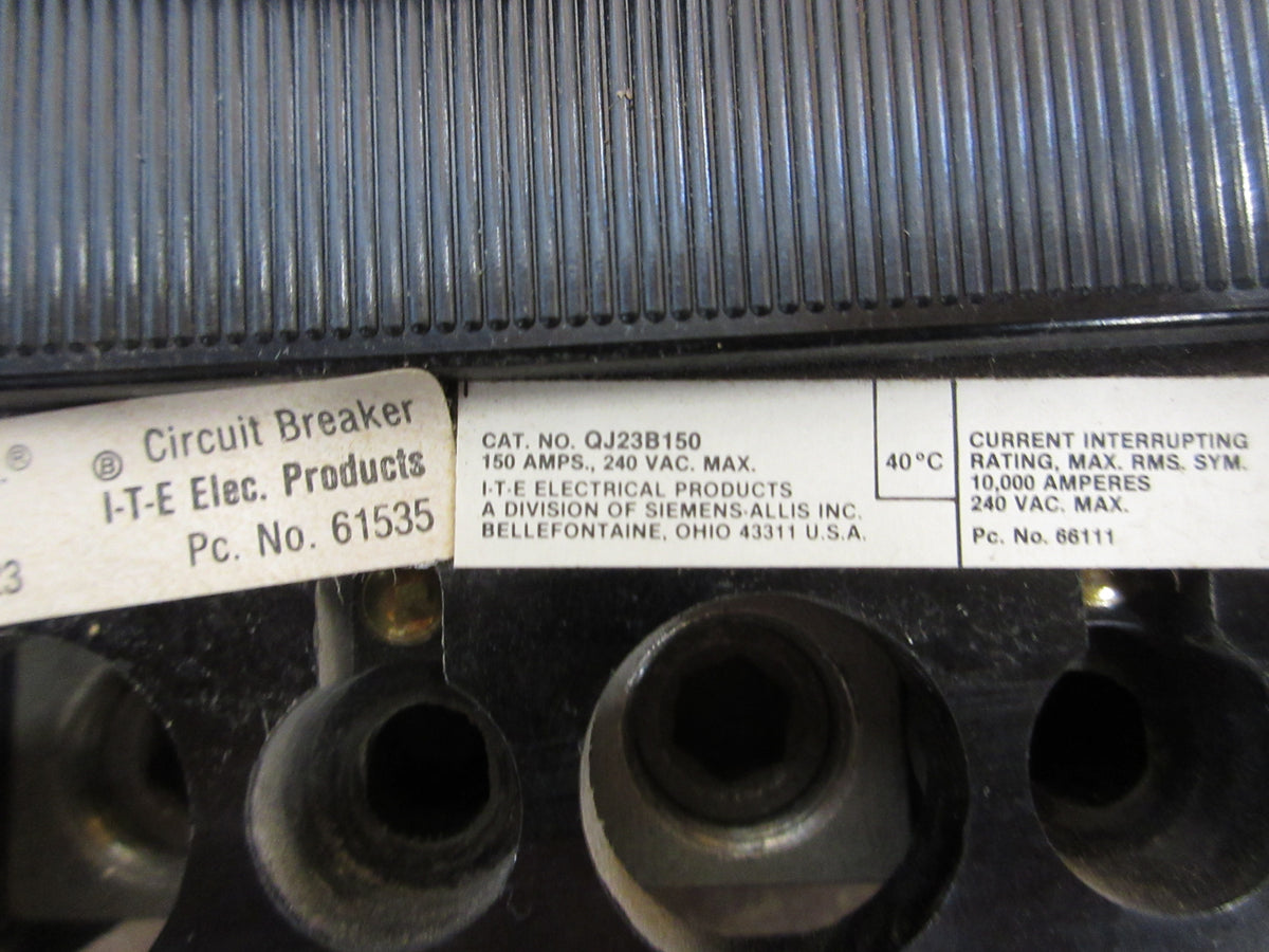 ITE Circuit Breaker QJ23B150 150A 240V 3P Used