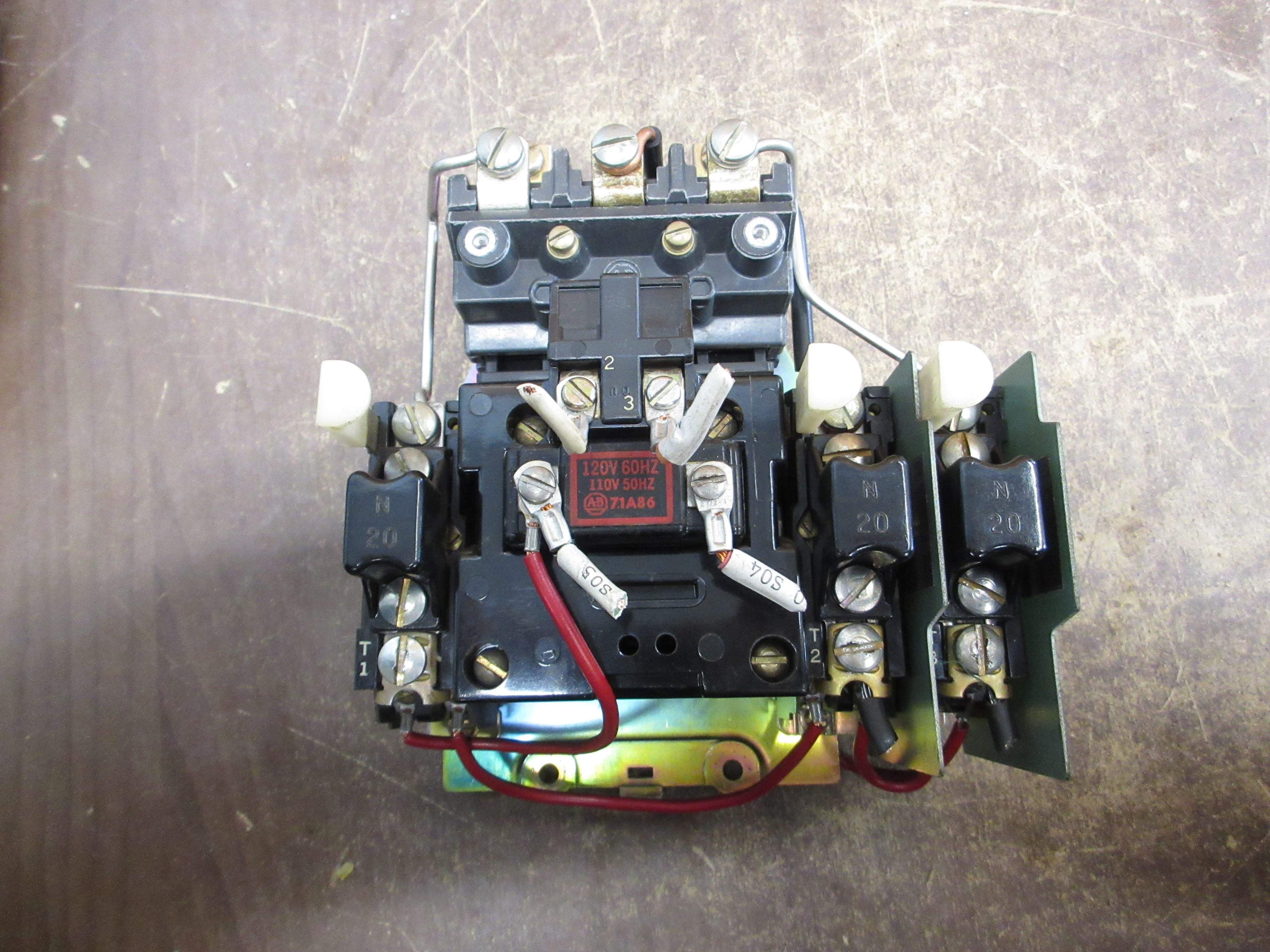 Allen-Bradley Size 1 Starter 709-BOD103 Ser. K 120V Coil Used
