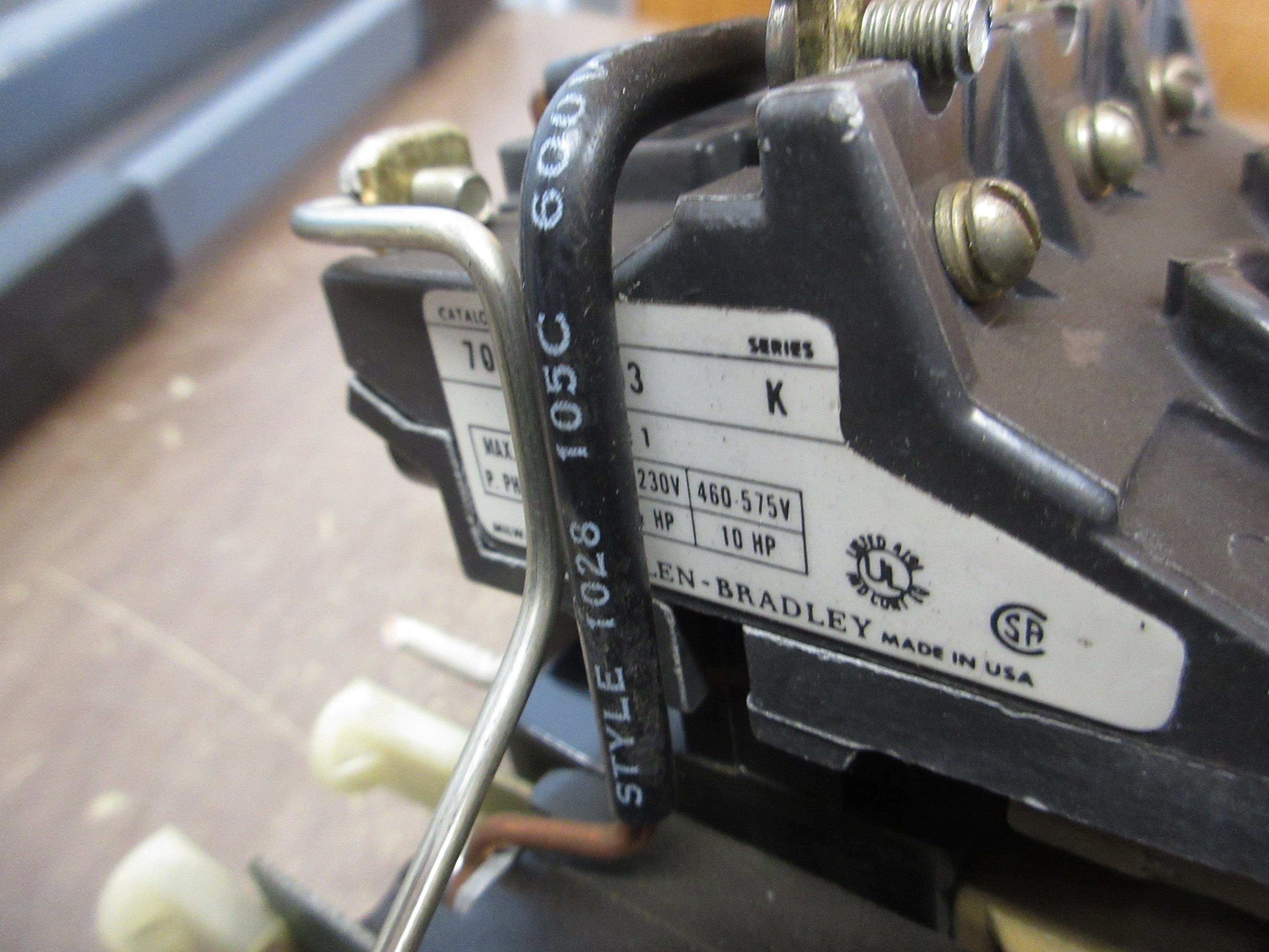 Allen-Bradley Size 1 Starter 709-BOD103 Ser. K 120V Coil Used